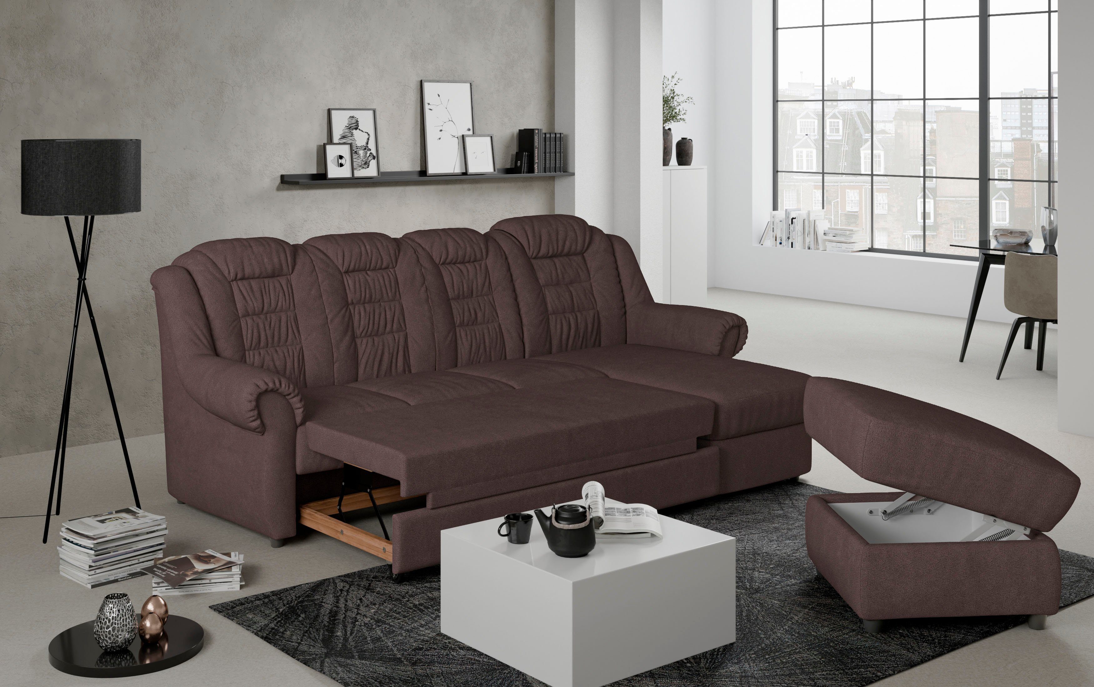 Home affaire Ecksofa Boston L-Form, mit günstig online kaufen