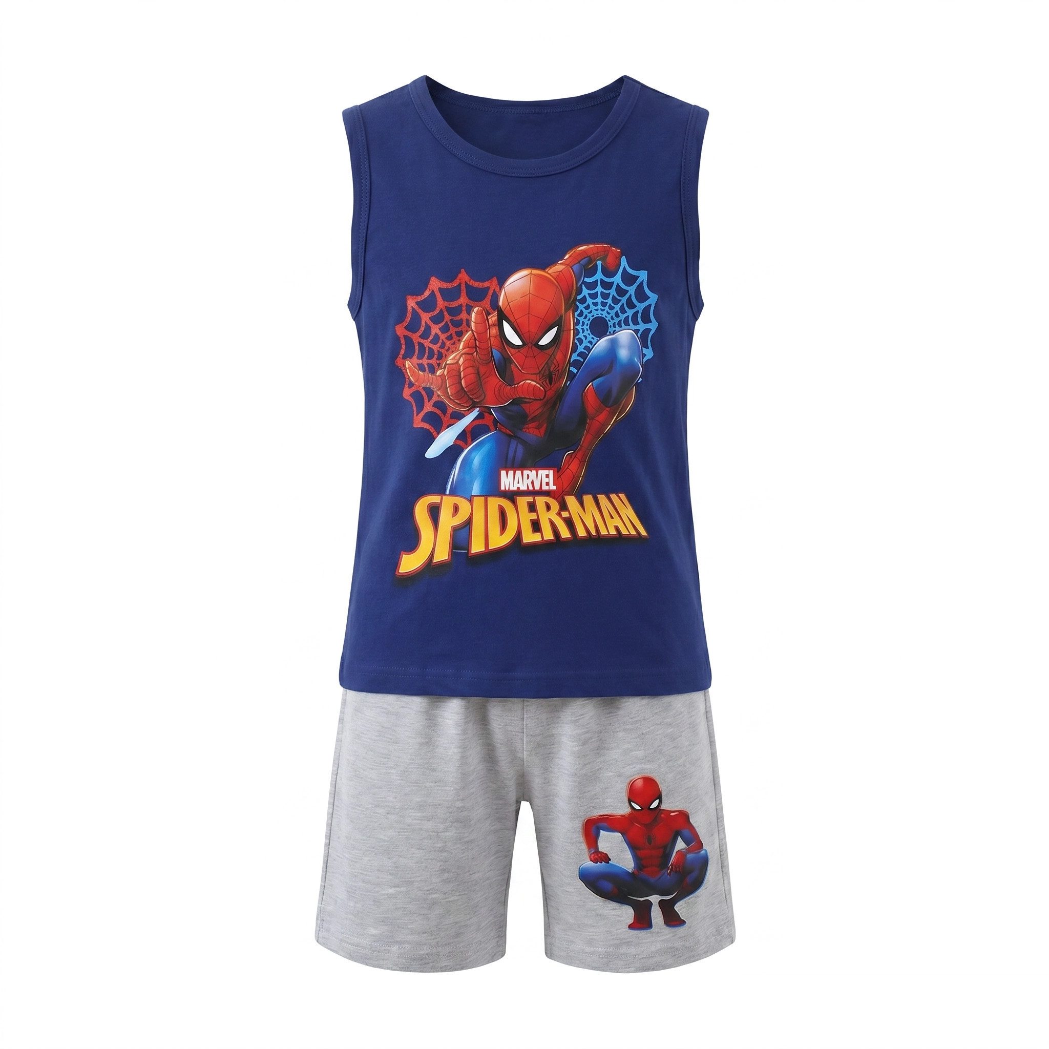 MARVEL Schlafanzug Marvel Spiderman Kinder kurz Pyjama Schlafanzug Shorts Shirt (Packung) Gr. 98 bis 128, Baumwolle