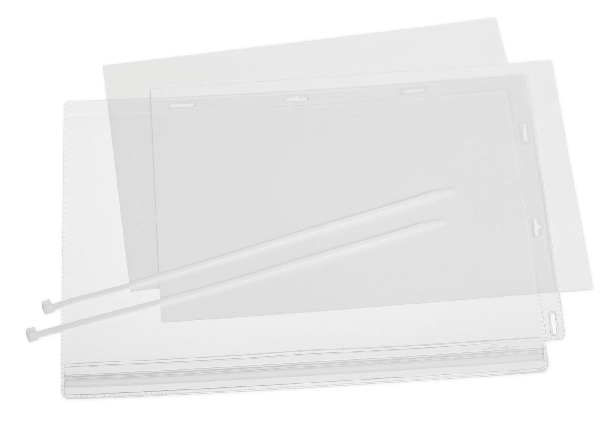 DURABLE Dokumententasche Durable Plakattasche A4 tr 5St mit Kabelbindern wasserdicht