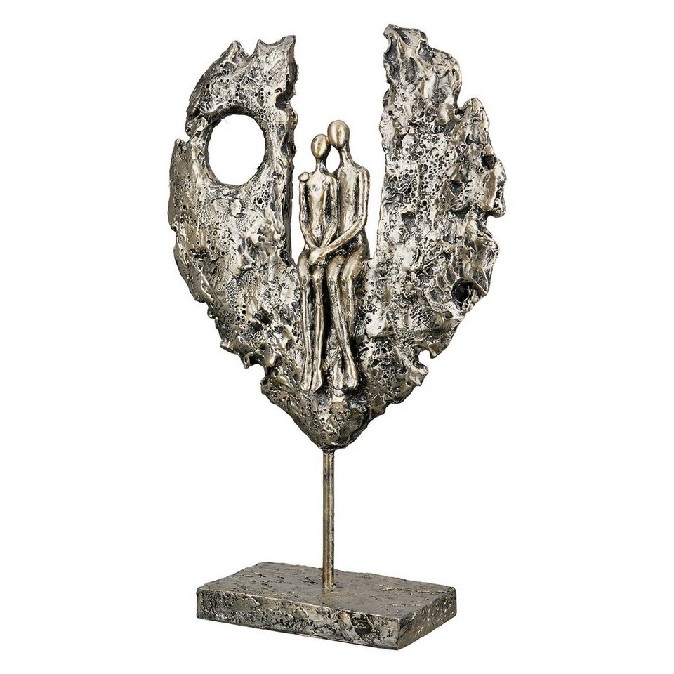GILDE Dekofigur Skulptur Paar im Herz (1 St), Maße : H. 34cm x B. 21cm x T.  8cm