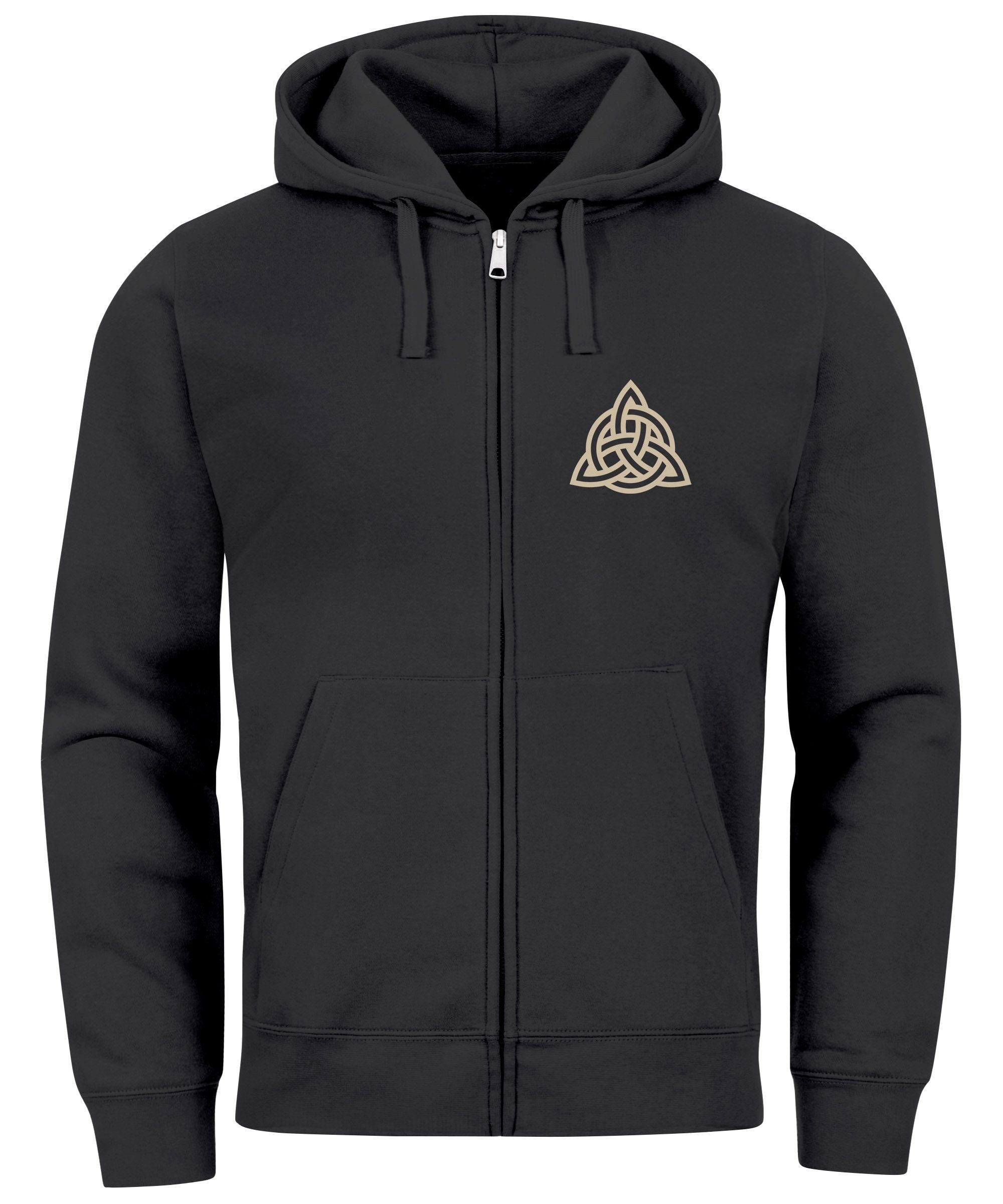 Sweatjacke Zip Hoodie Herren Sweatjacke mit Kapuze Logo Wikinger nordische