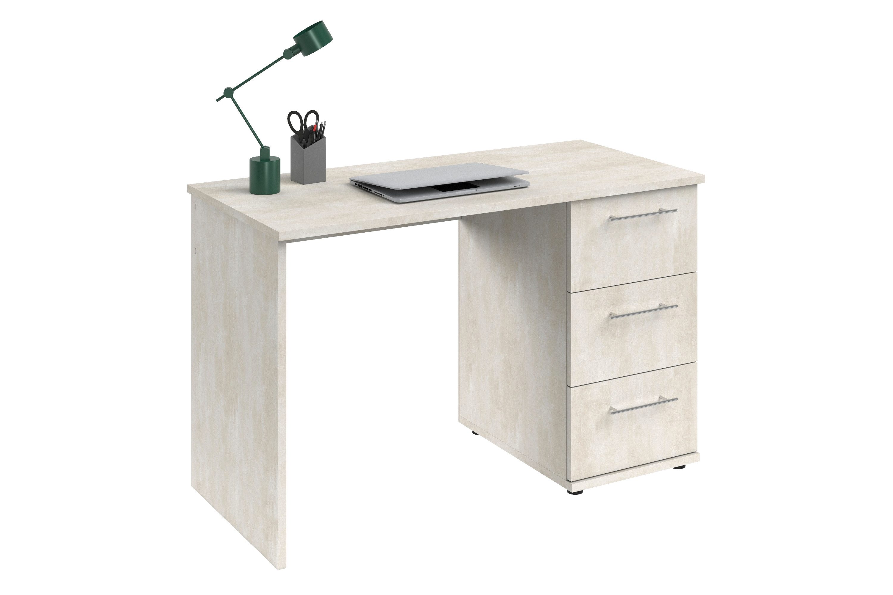 VOGL Möbelfabrik Schreibtisch Tobi, mit 3 Schubkästen, optional mit Tastaturauszug, Breite 115 cm