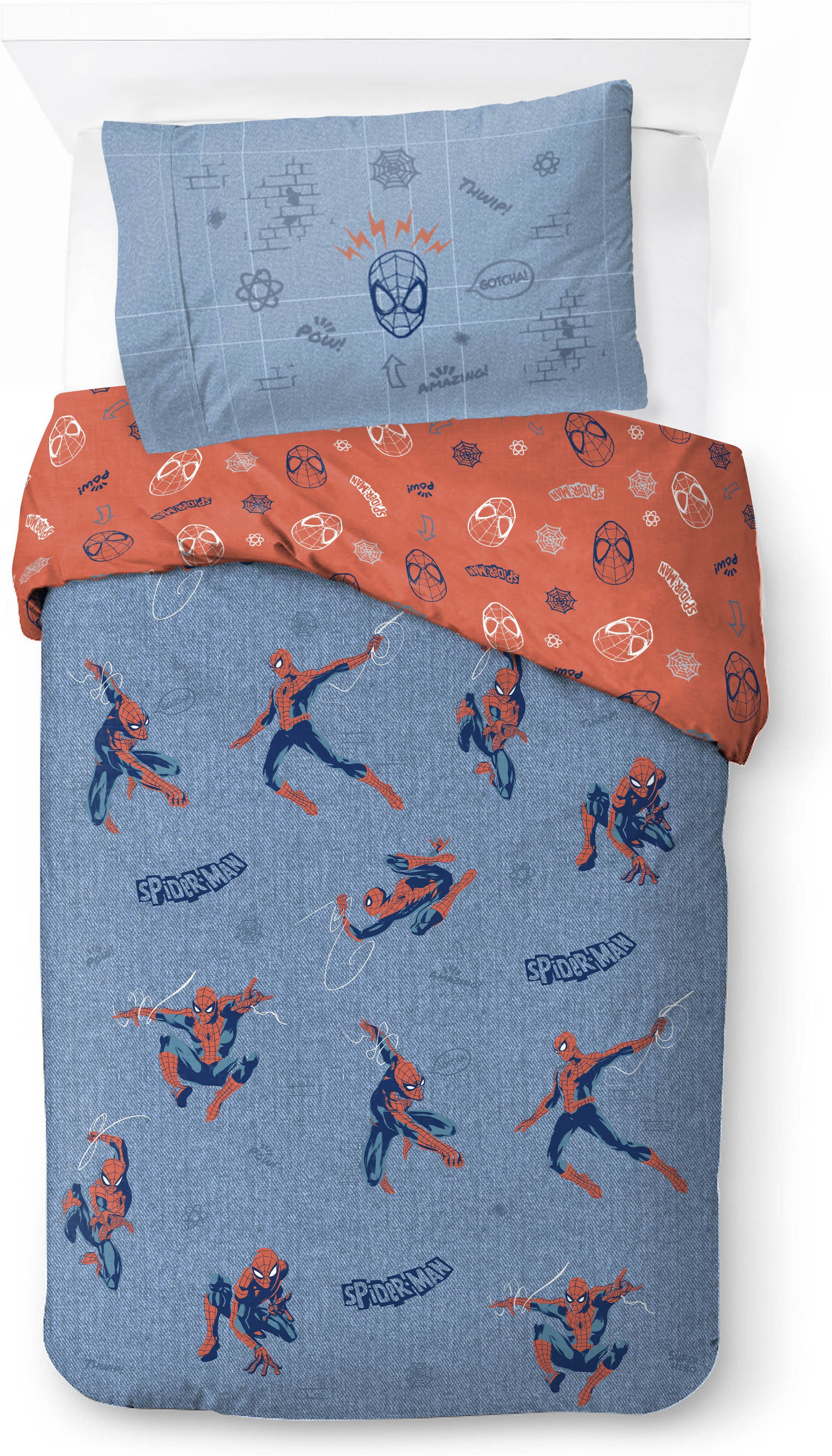 MARVEL Bettwäsche Marvel Spider-Man Your Super Hero, Baumwoll-Leinen Mix, 2 teilig