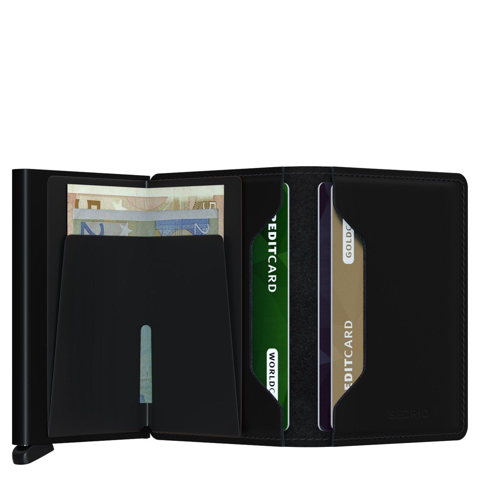(1-tlg) Matte SECRID cm - 6.8 Geldbörse black RFID Slimwallet Geldbörse