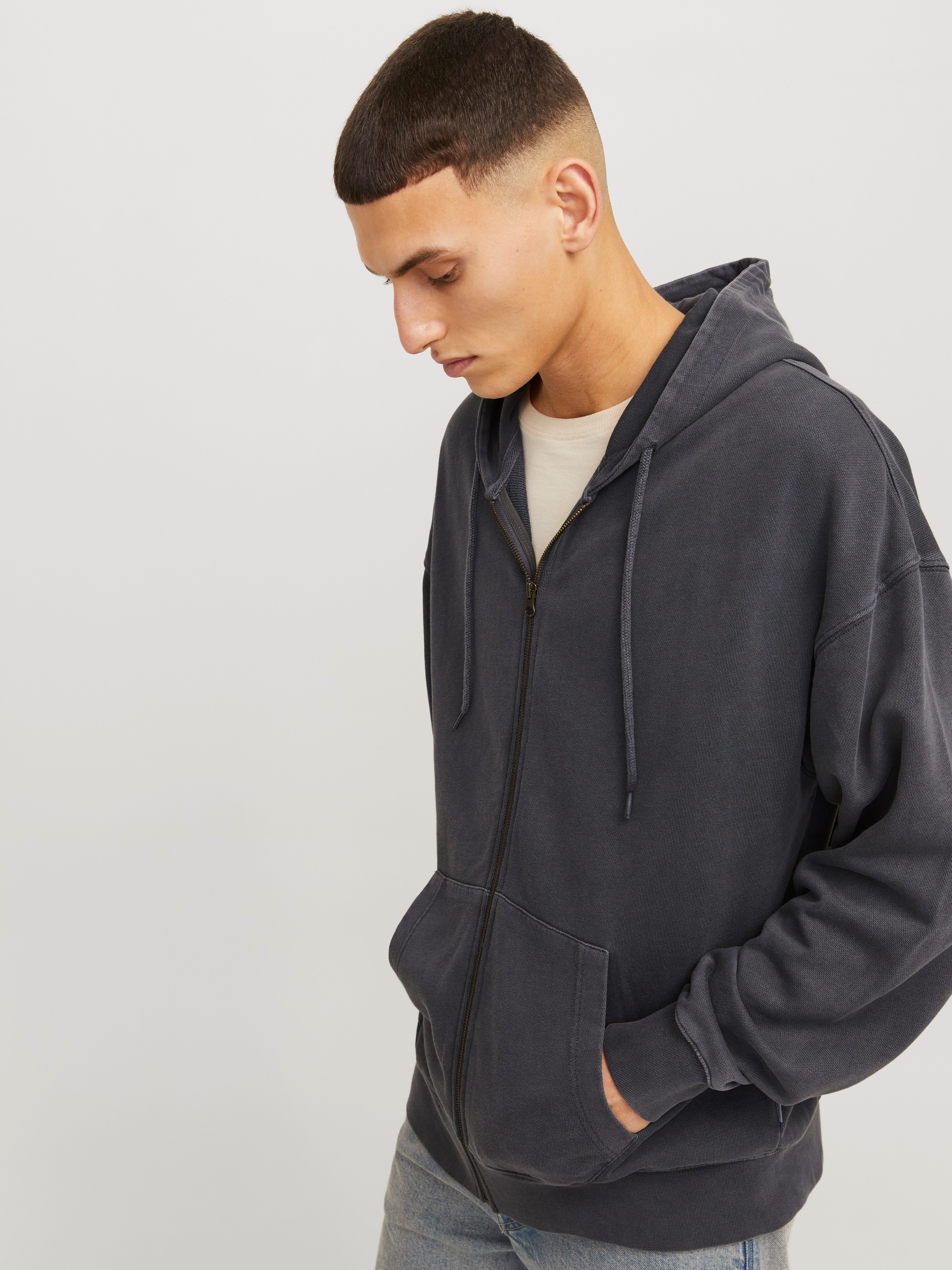 Jack & Jones Kapuzensweatjacke JJECHARGE Hoodie mit Kapuze, Kordelzug und T günstig online kaufen