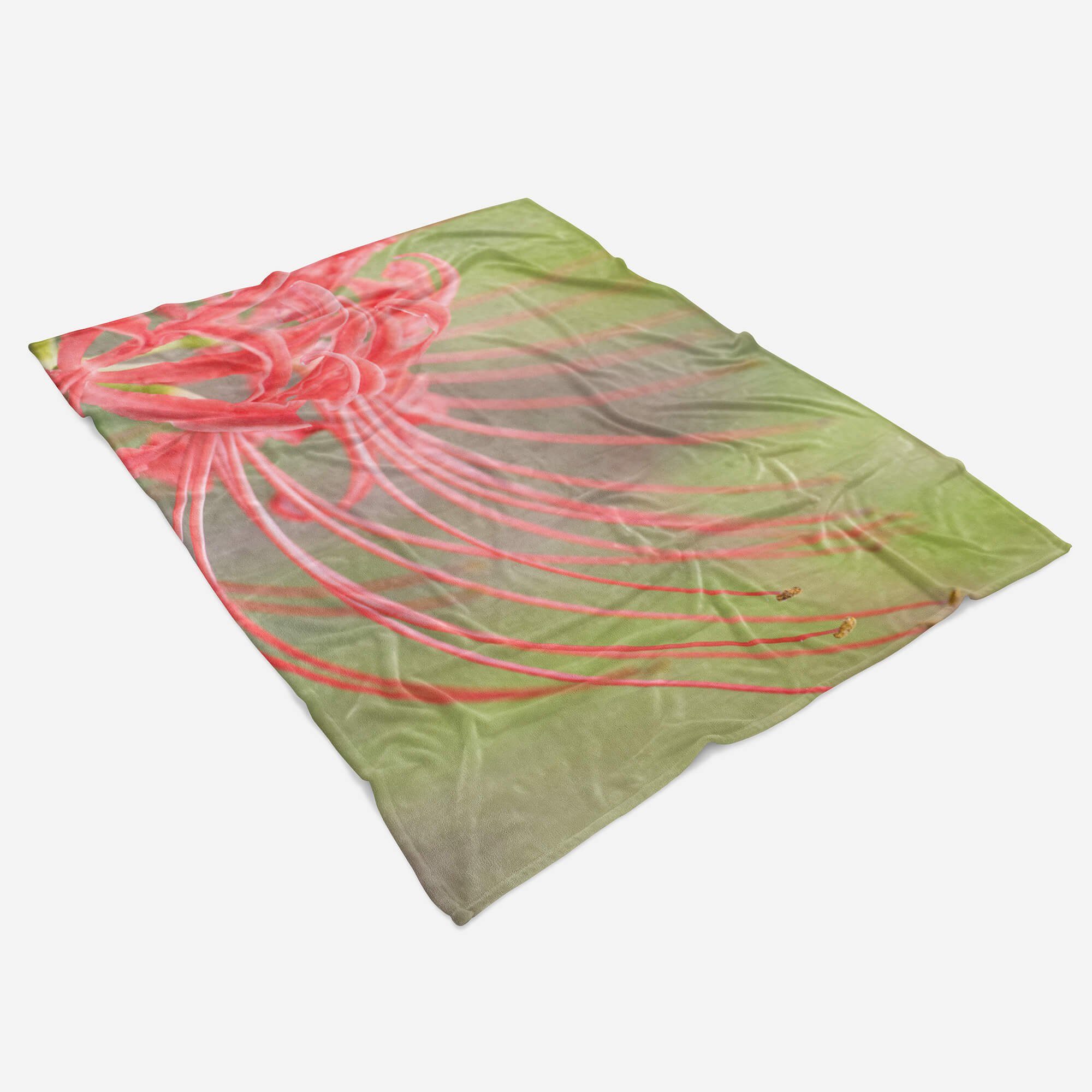 Saunatuch kunstvolle Baumwolle-Polyester-Mix mit Art Handtuch B, Sinus Handtücher Kuscheldecke Fotomotiv Handtuch Strandhandtuch Blume (1-St),