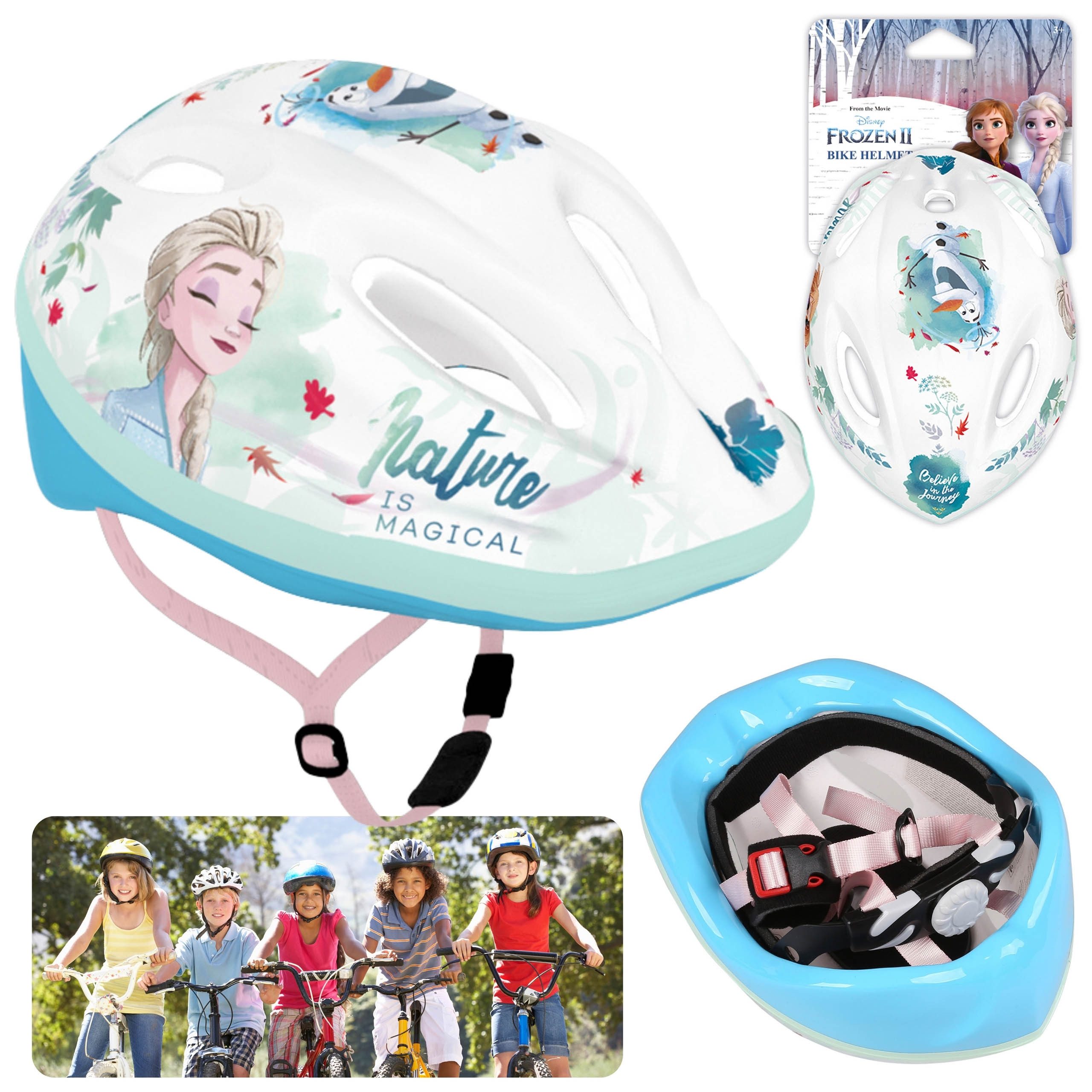Sarcia.eu Kinderfahrradhelm Die Eiskönigin Elsa Anna Olaf Kinderfahrradhelm,für Mädchen,52-56 cm