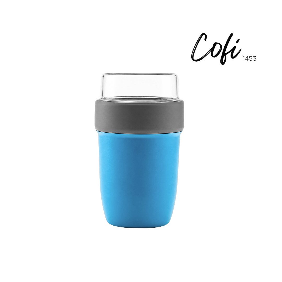 COFI 1453 Müslibox Müslibecher To Go, PP, (2-tlg), 500 ml, BPA-Frei - Joghurtbecher mit Deckel, Made in Germany
