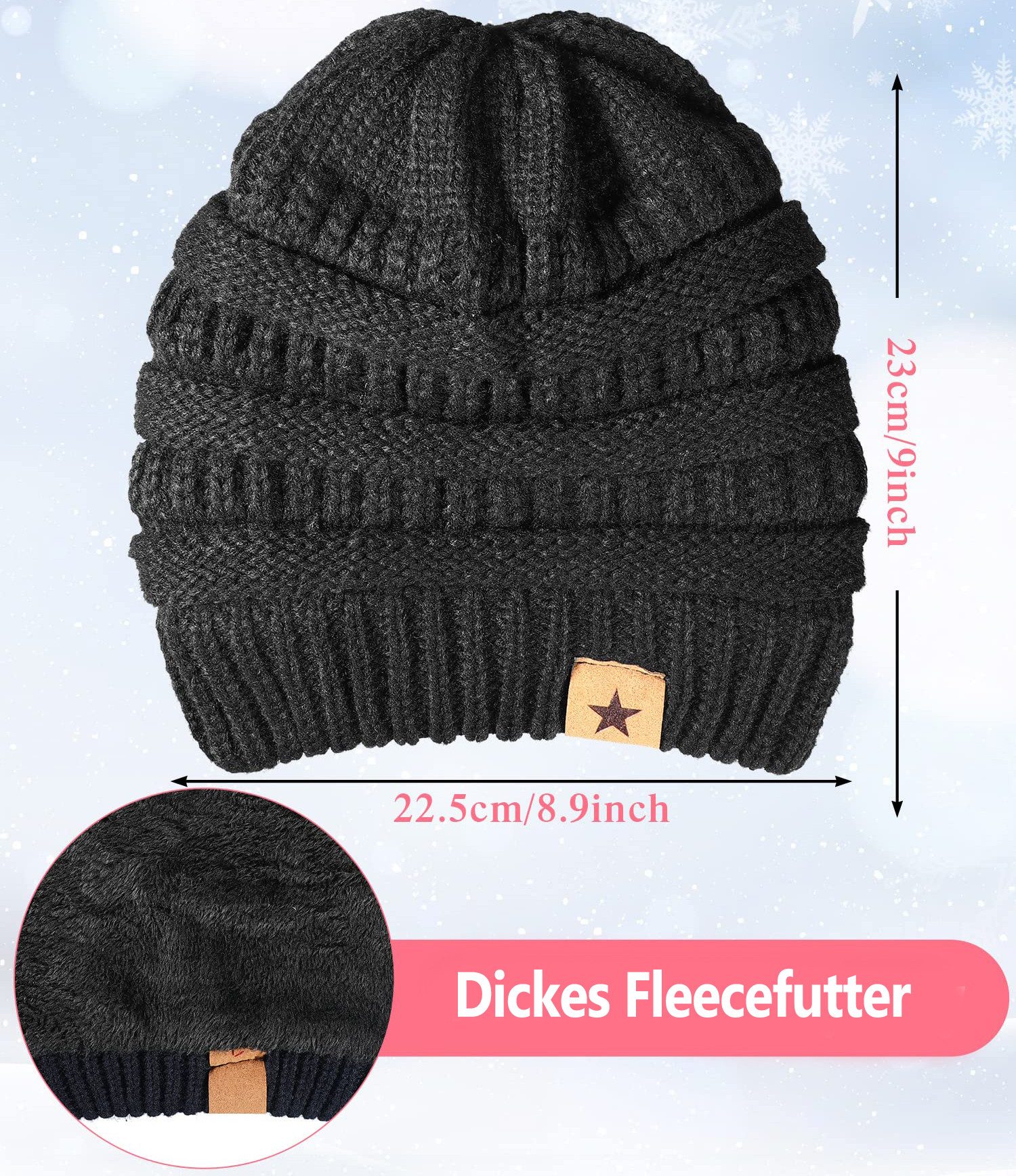 Coonoor Mütze & Schal Winter-Beanie-und-Handschuh-Set, warme günstig online kaufen