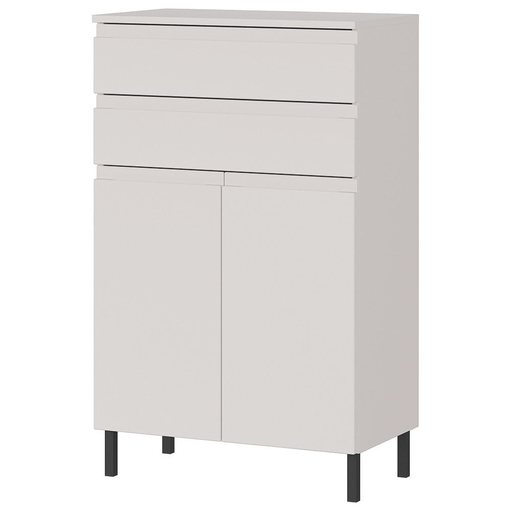 Lomadox Badkommode SALO-01, kaschmir Front matt 60 cm breit Metallfüße modern