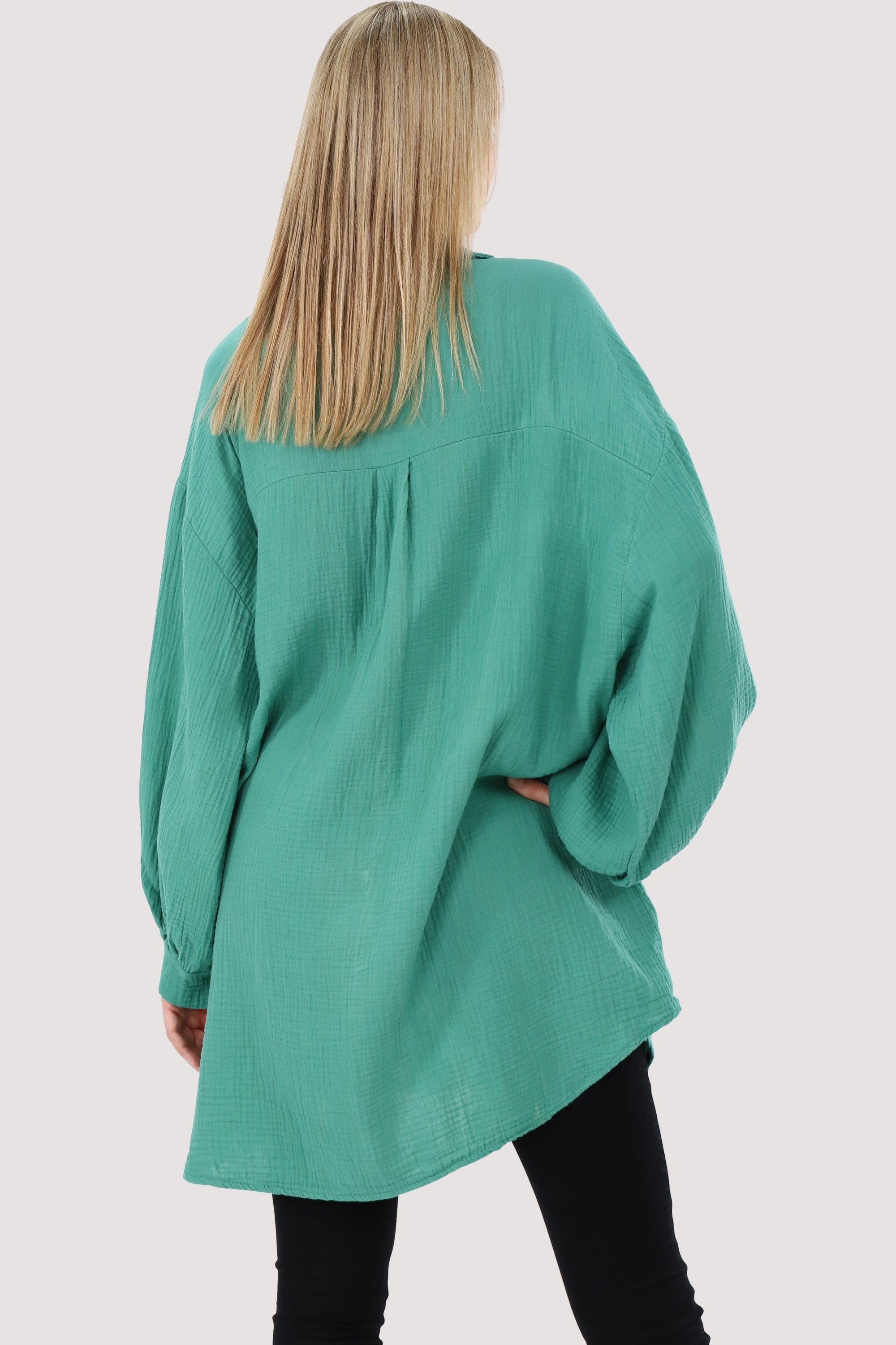 malito more than fashion Hemdbluse 20914 weicher Musselinstoff - Einheitsgröße