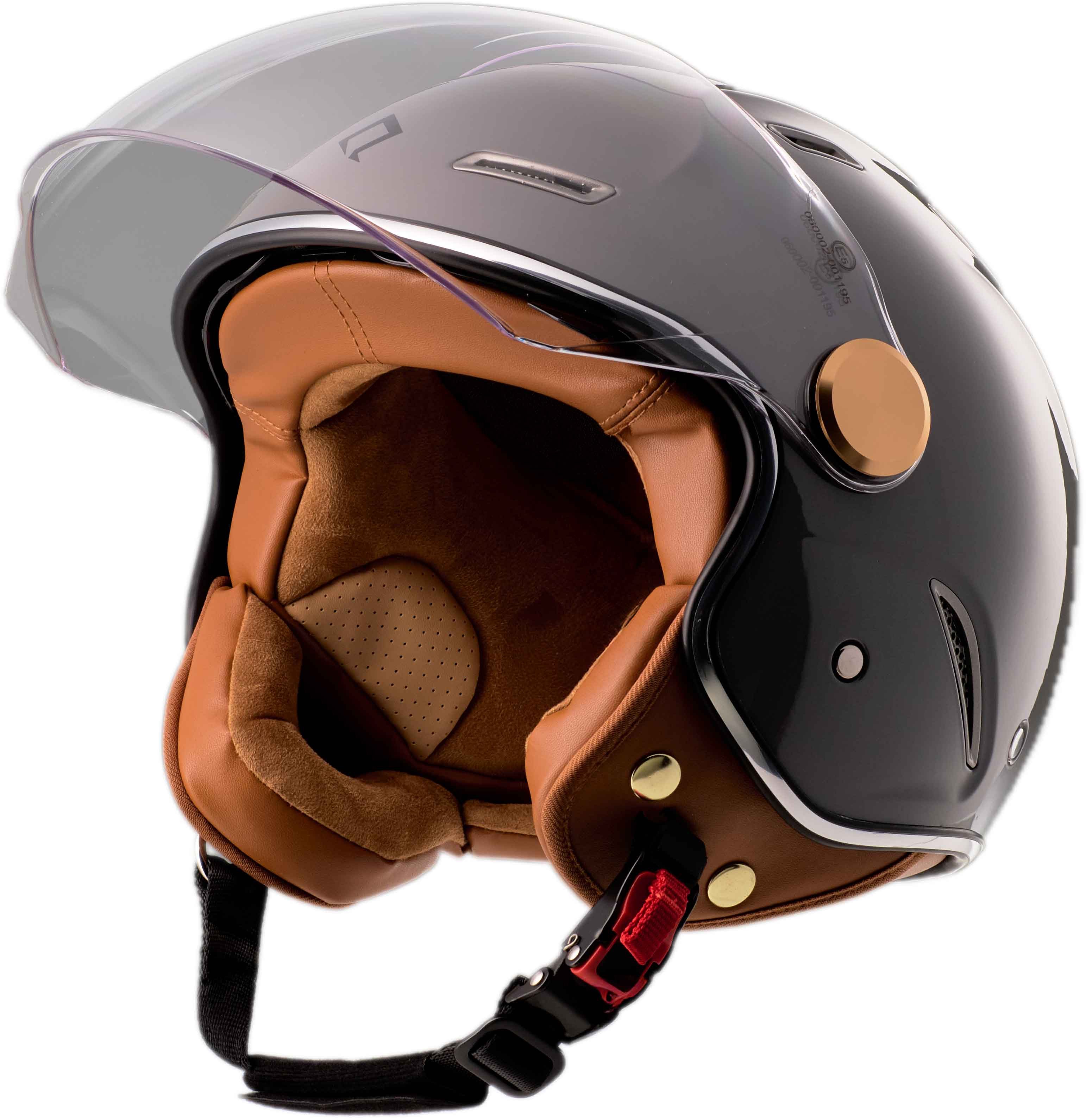 Burnout Motorradhelm Jethelm Heritage Stone