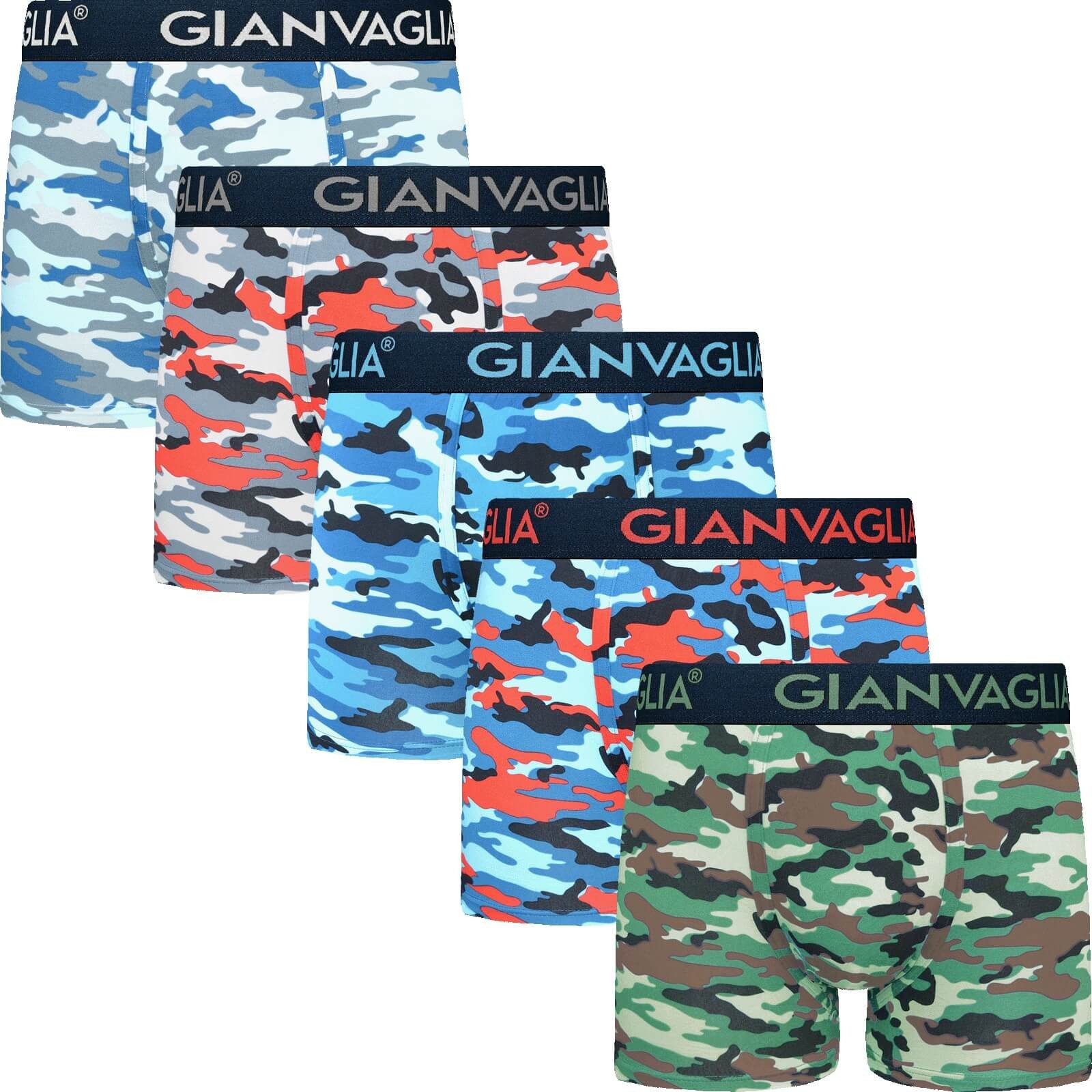 GIANVAGLIA Boxershorts Herren Boxershorts 5er Pack Baumwolle mit verschiede günstig online kaufen