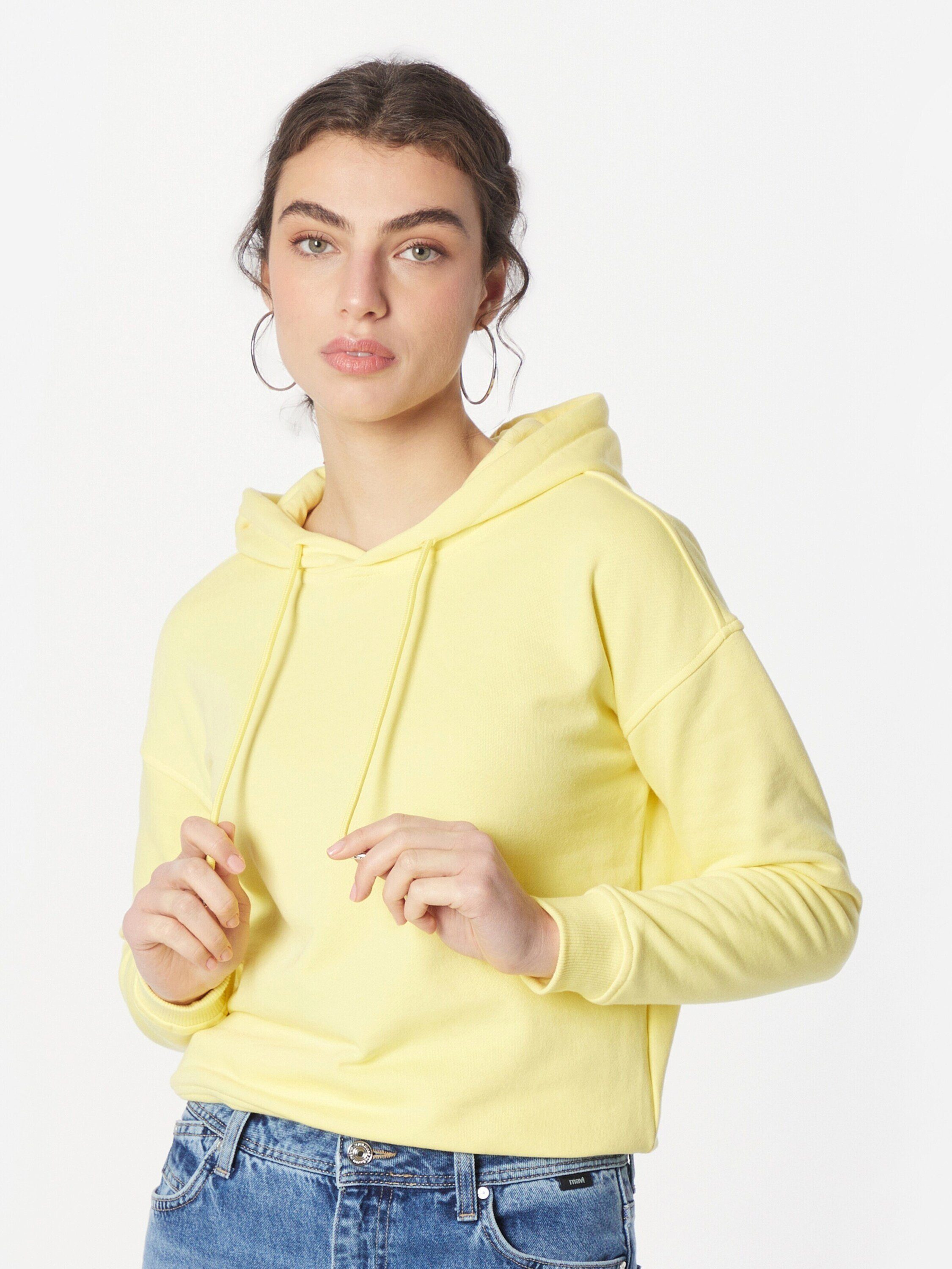 (1-tlg) URBAN Sweatshirt Gelb Details CLASSICS Plain/ohne