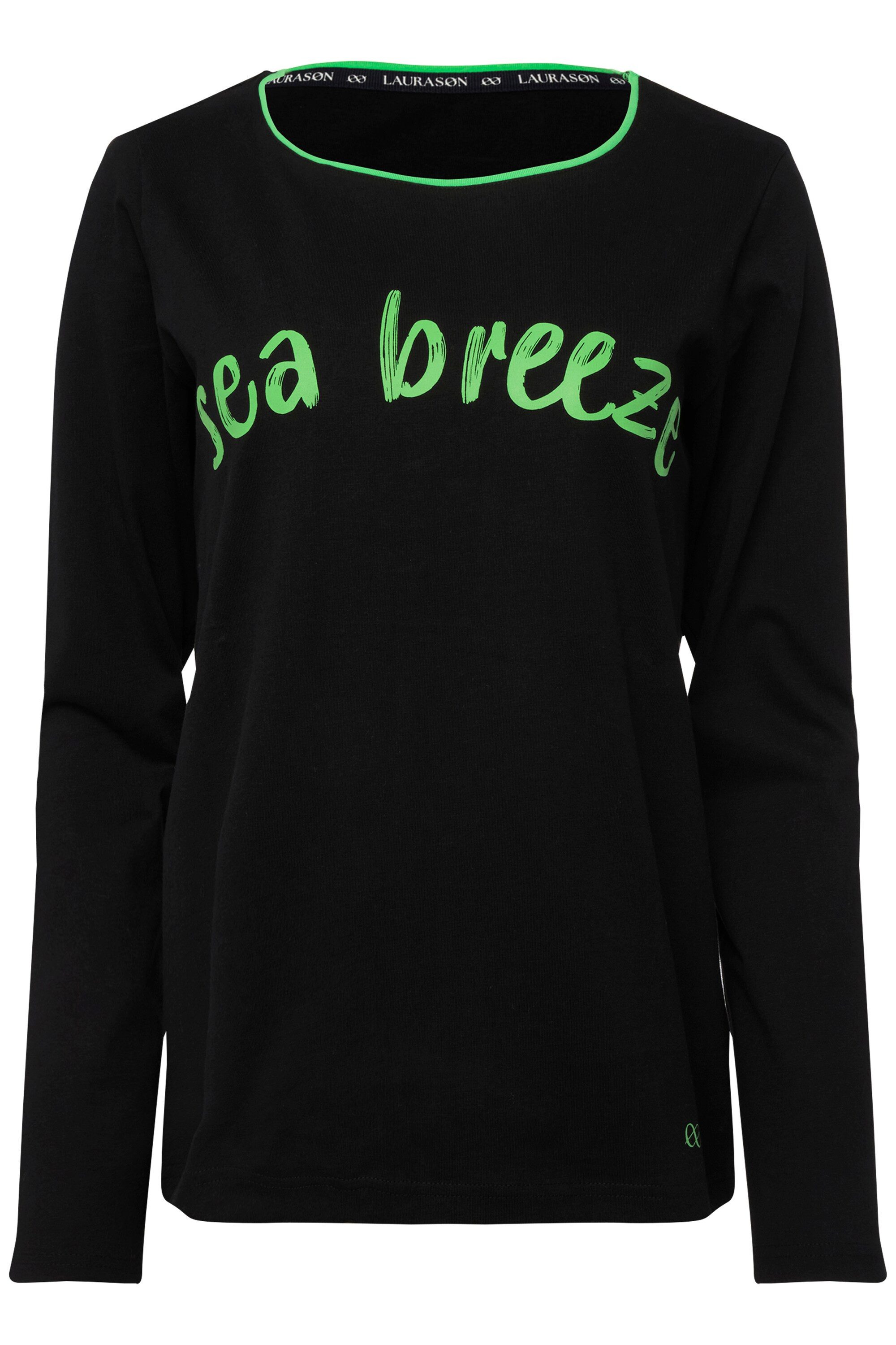 Laurasøn Longsleeve T-Shirt Regular Fit Statement Print Rundhals günstig online kaufen