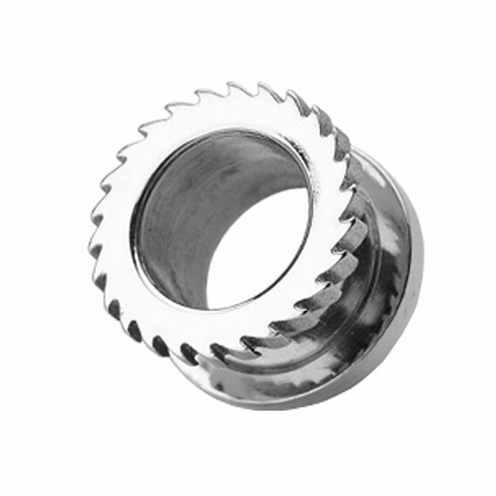 Taffstyle Plug Flesh Tunnel Ohr Piercing Edelstahl Sägeblatt Silbern Säge Z günstig online kaufen