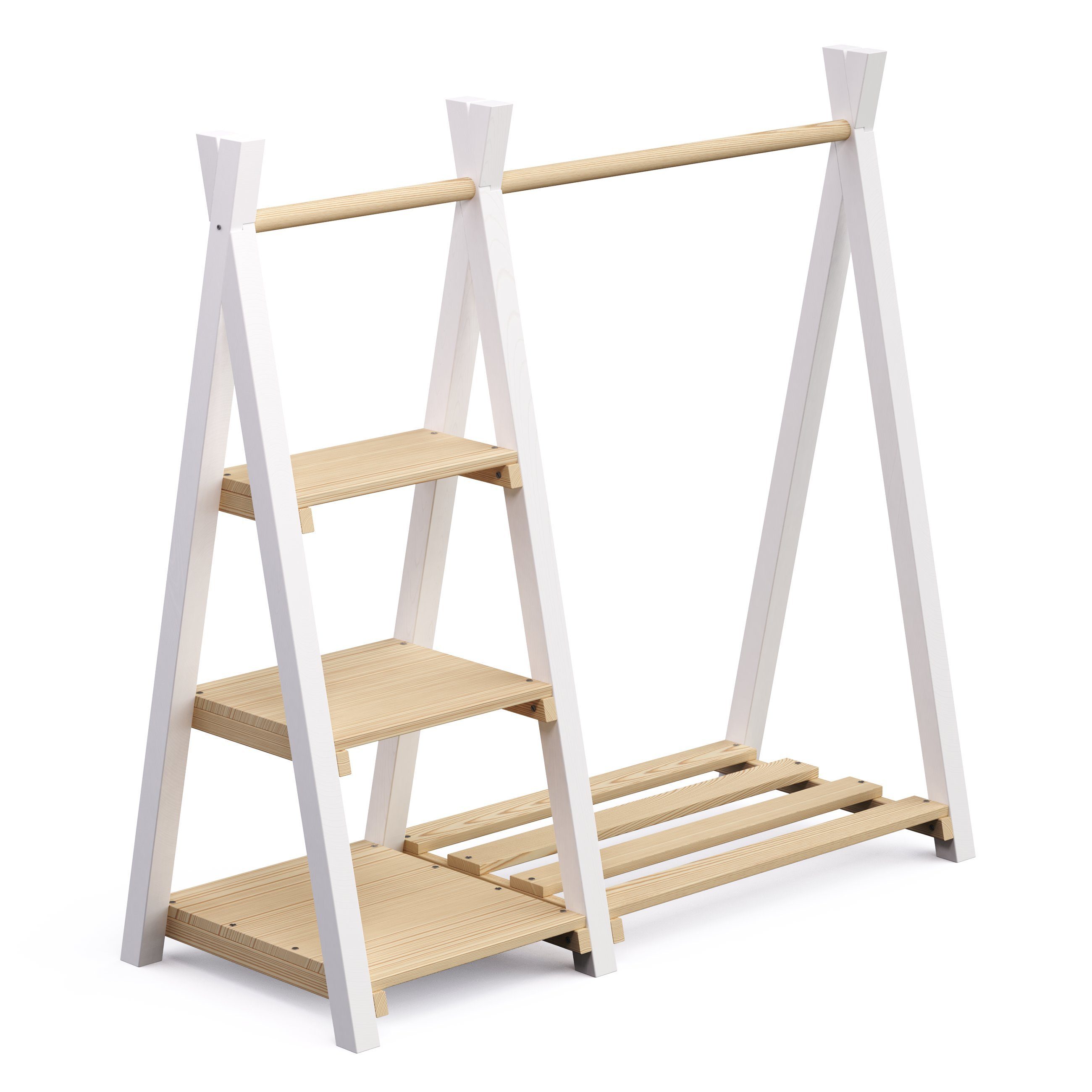 Bellabino Kleiderstange Ryck (Kindergarderobe inkl. 3 günstig online kaufen