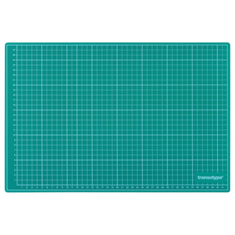 Schneideunterlage Schneidematte - 90x60cm - PVC - Grün/Schwarz