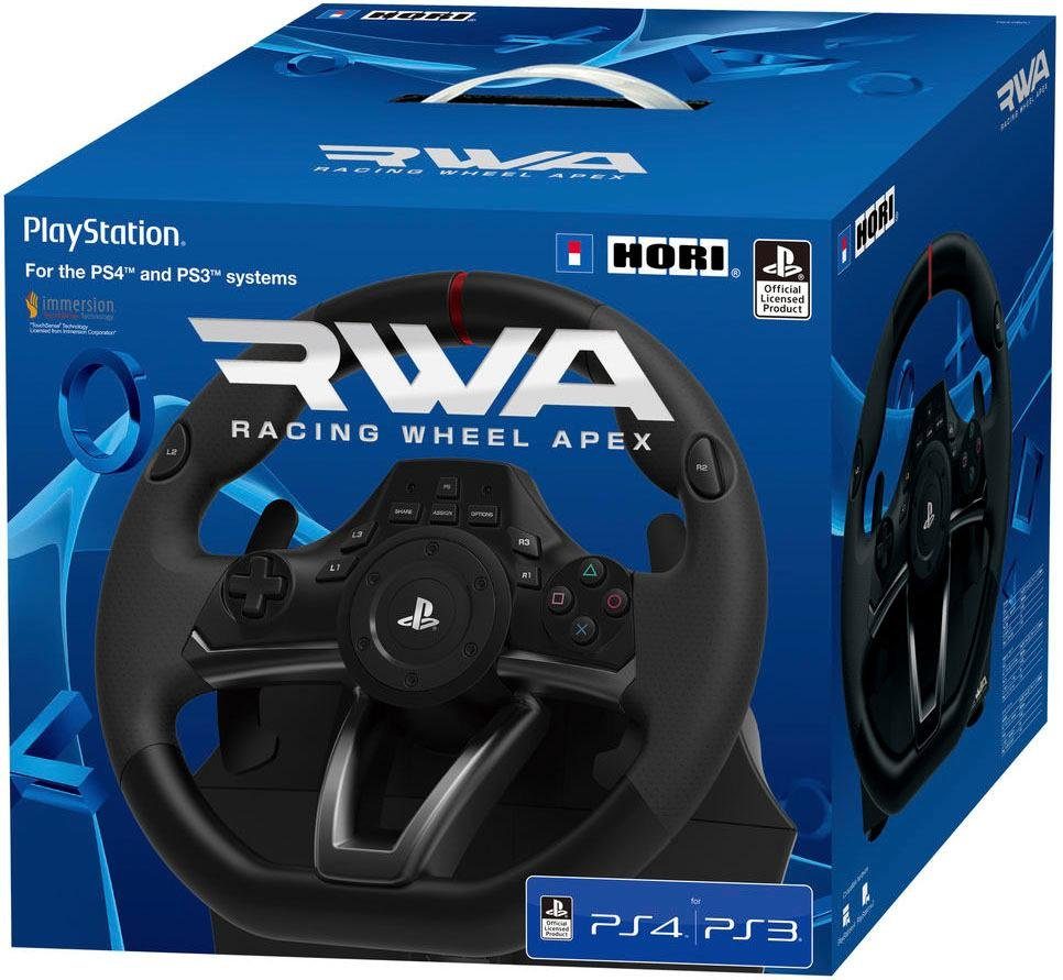 HORI PlayStation Gaming Lenkrad APEX Racing Wheel mit Pedalen für PS4, PS5  und PC