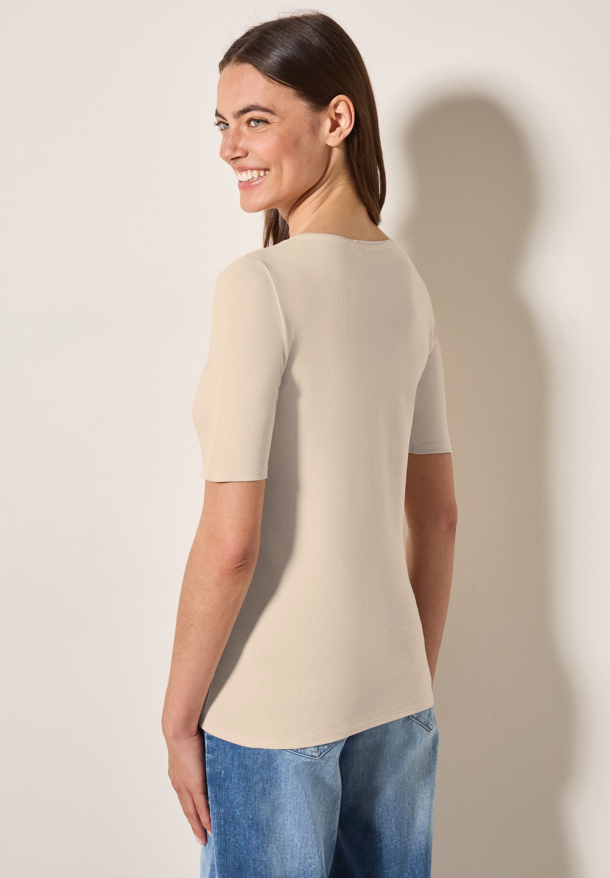 CECIL T-Shirt Style Lena mit klassischem Rundhalsausschnitt