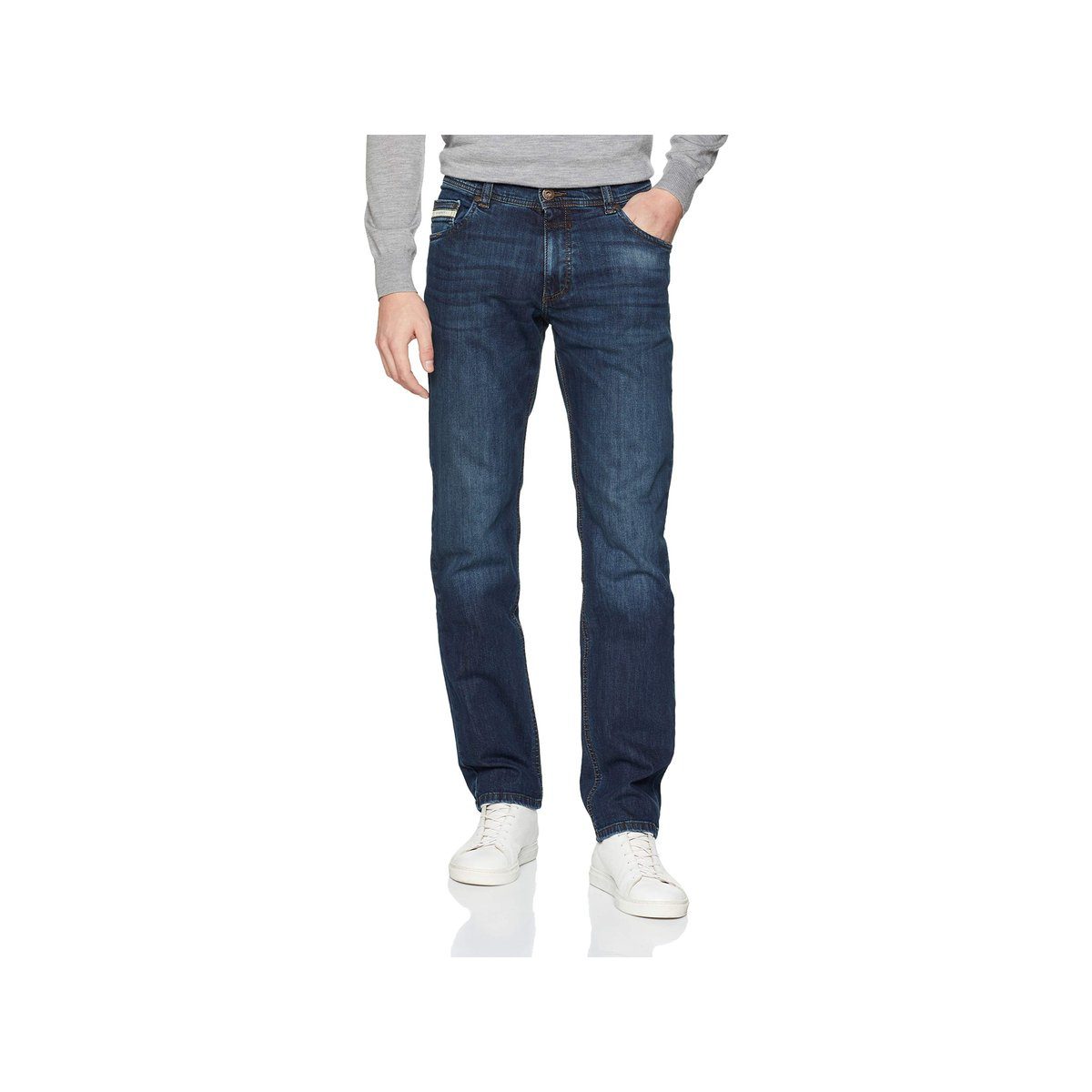 bugatti Straight-Jeans regular grau (1-tlg)