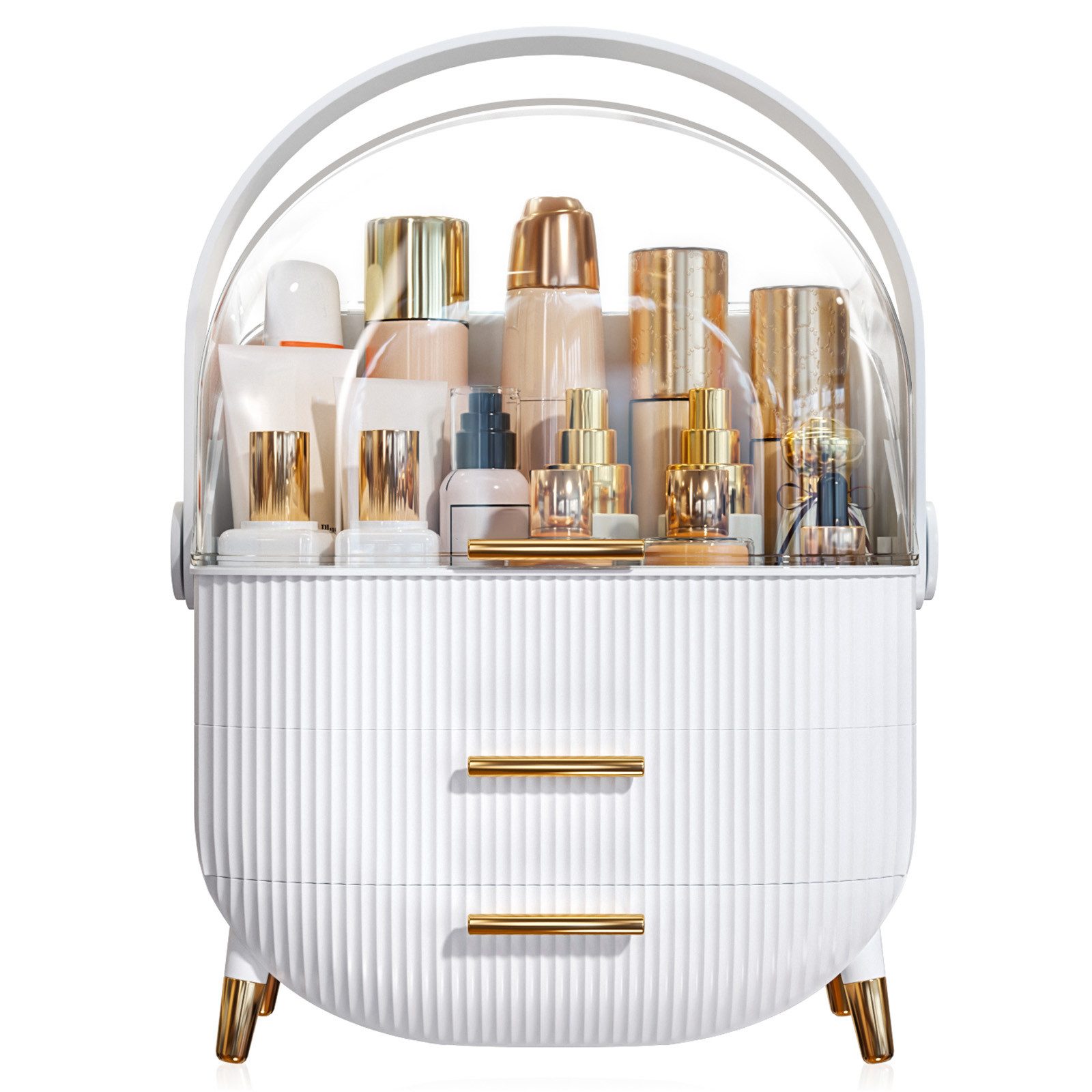 Make-Up Organizer Kosmetikbox mit sichtbarer Oberlicht-Schichtschublade