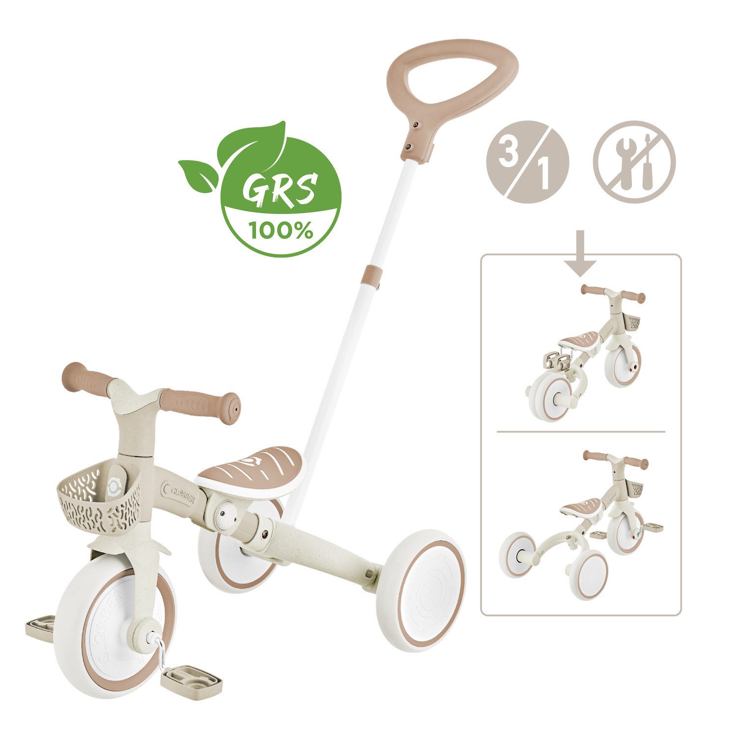 Globber Laufrad, Kinder- Laufrad LEARNING BIKE 3-in-1