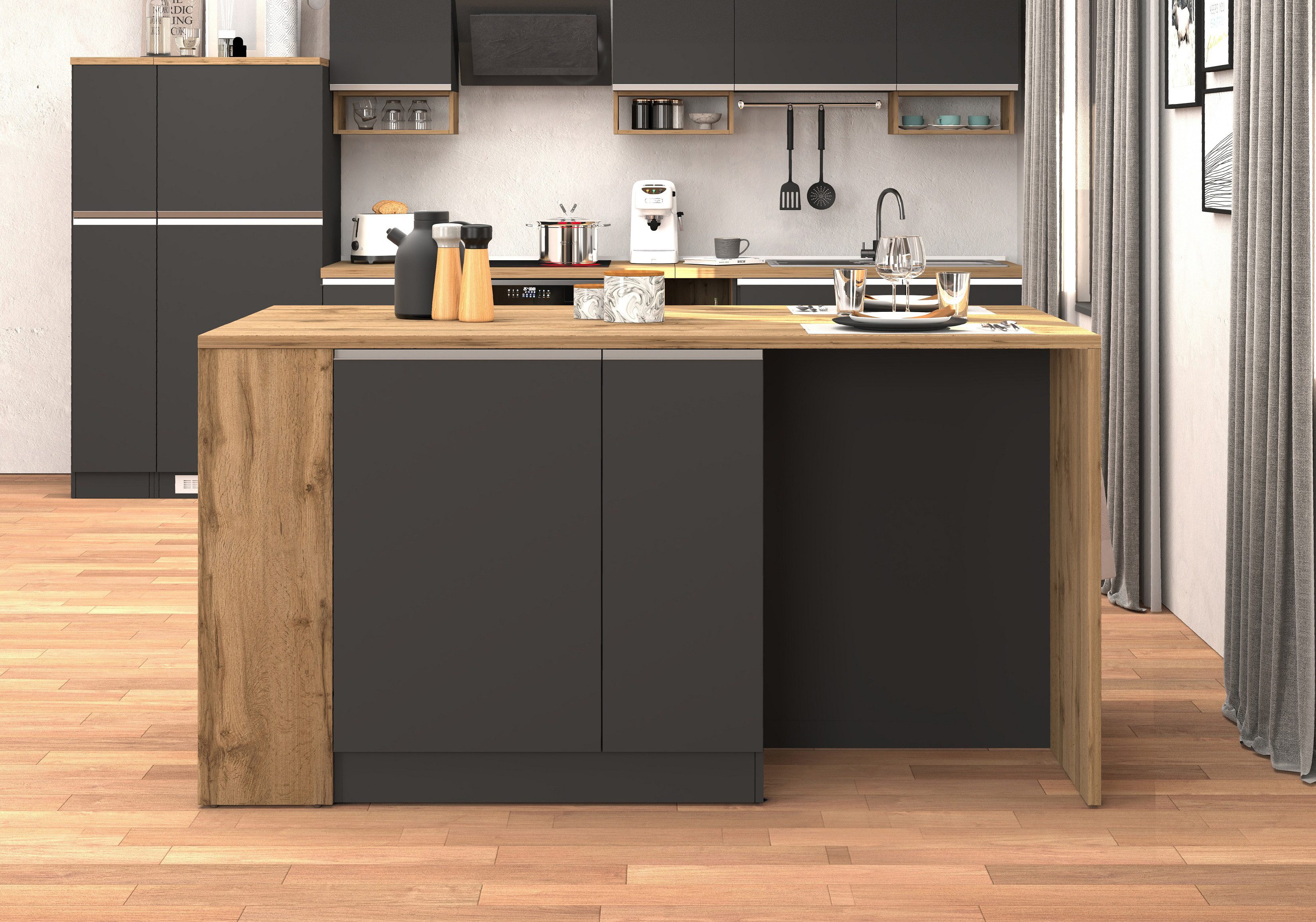 KOCHSTATION Kücheninsel KS-Sole, Kochinsel, Küchenarbeitsblock, Arbeitsinse günstig online kaufen