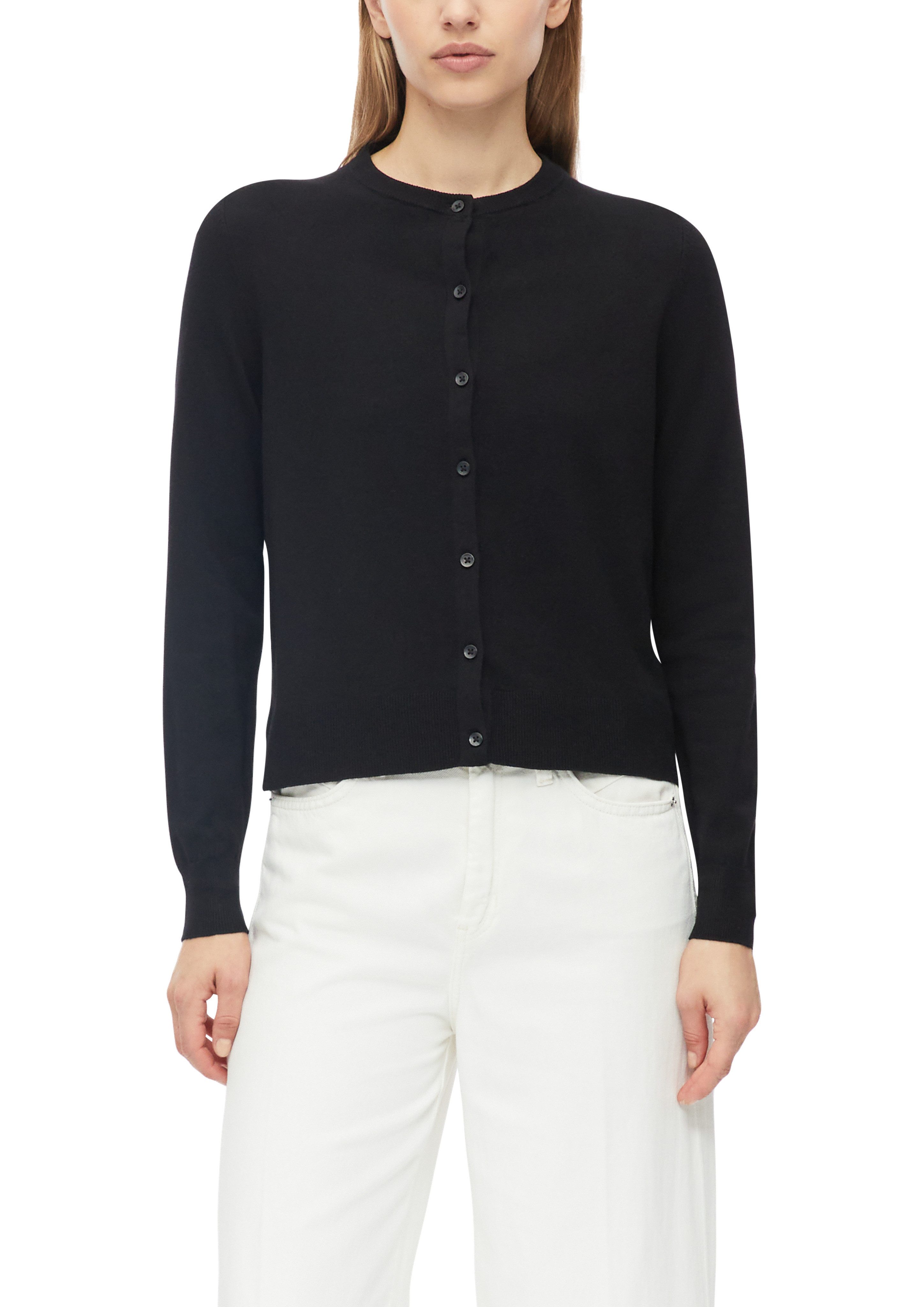 s.Oliver Strickjacke Rundhals mit Viskose
