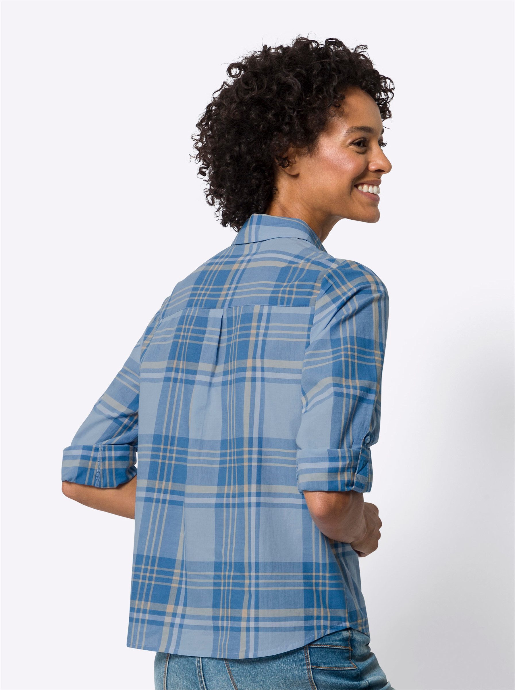 Sieh an! Klassische Bluse Karobluse günstig online kaufen