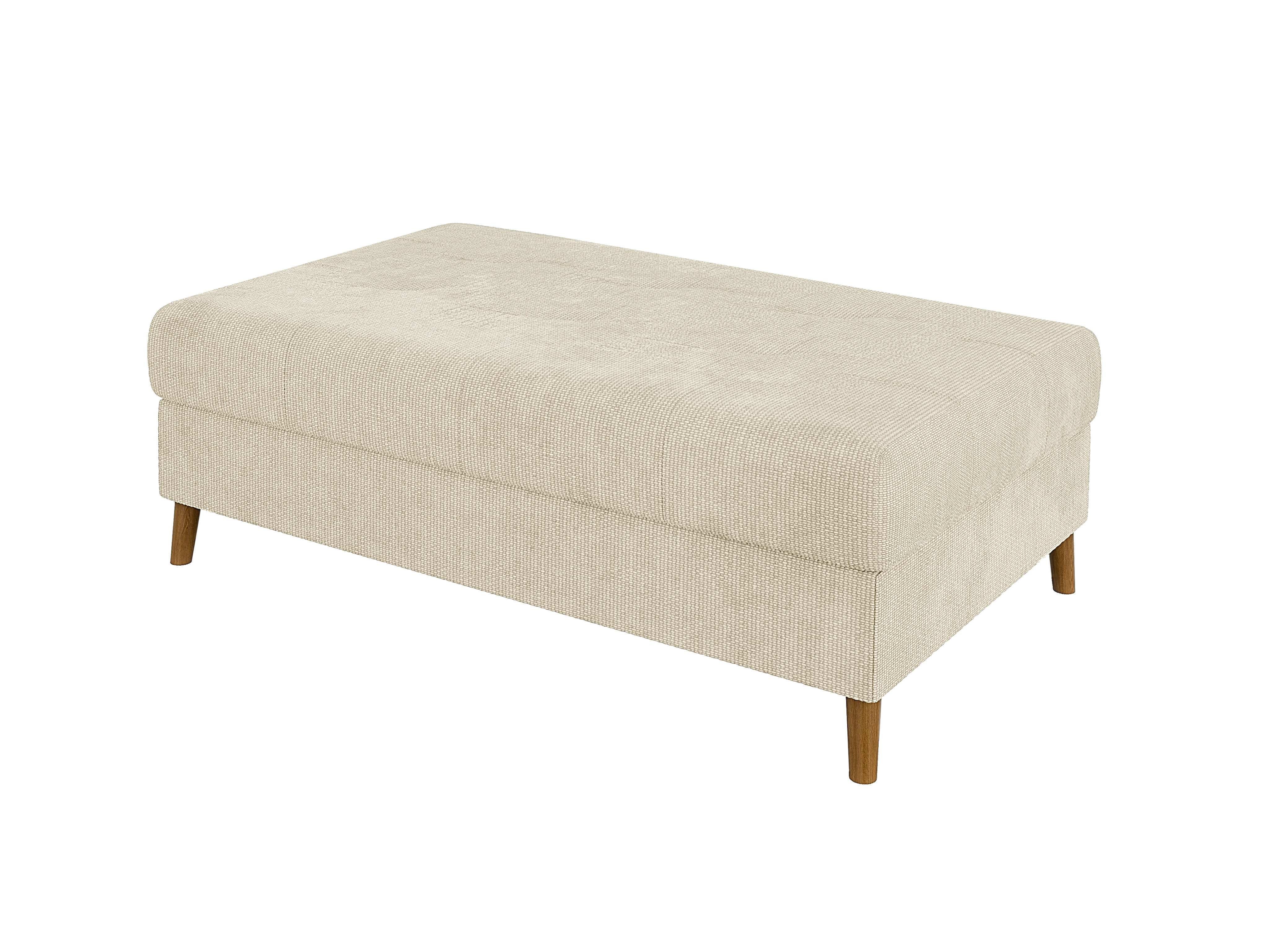 S-Style Möbel Polsterhocker Kristian mit Braun Holzfüßen im skandinavischen günstig online kaufen