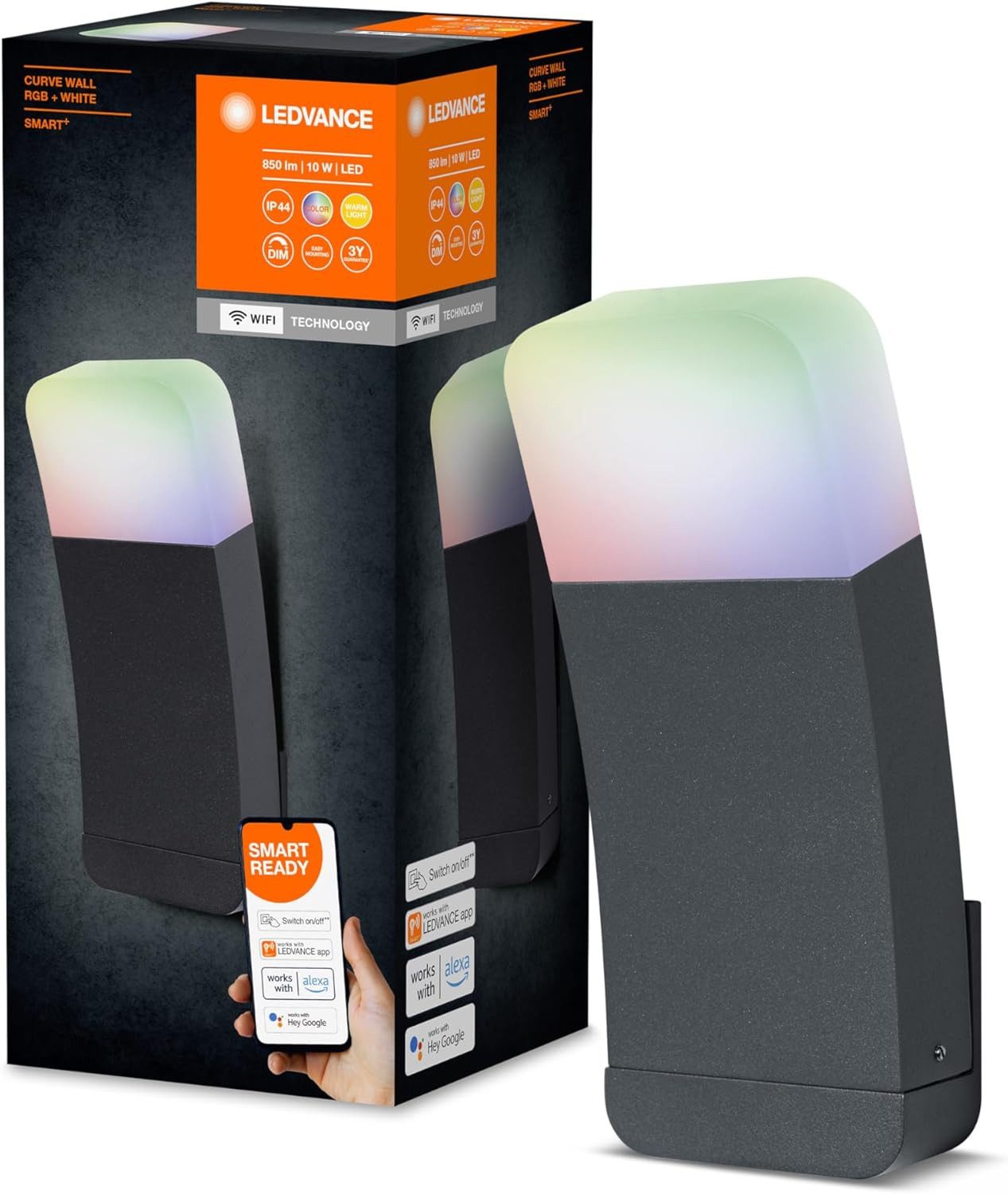 Ledvance Außen-Wandleuchte LEDVANCE Smarte LED Aussenleuchte für die Wand mit WiFi Technologie, L, LEDVANCE Smarte LED Aussenleuchte für die Wand mit WiFi Technologie, L