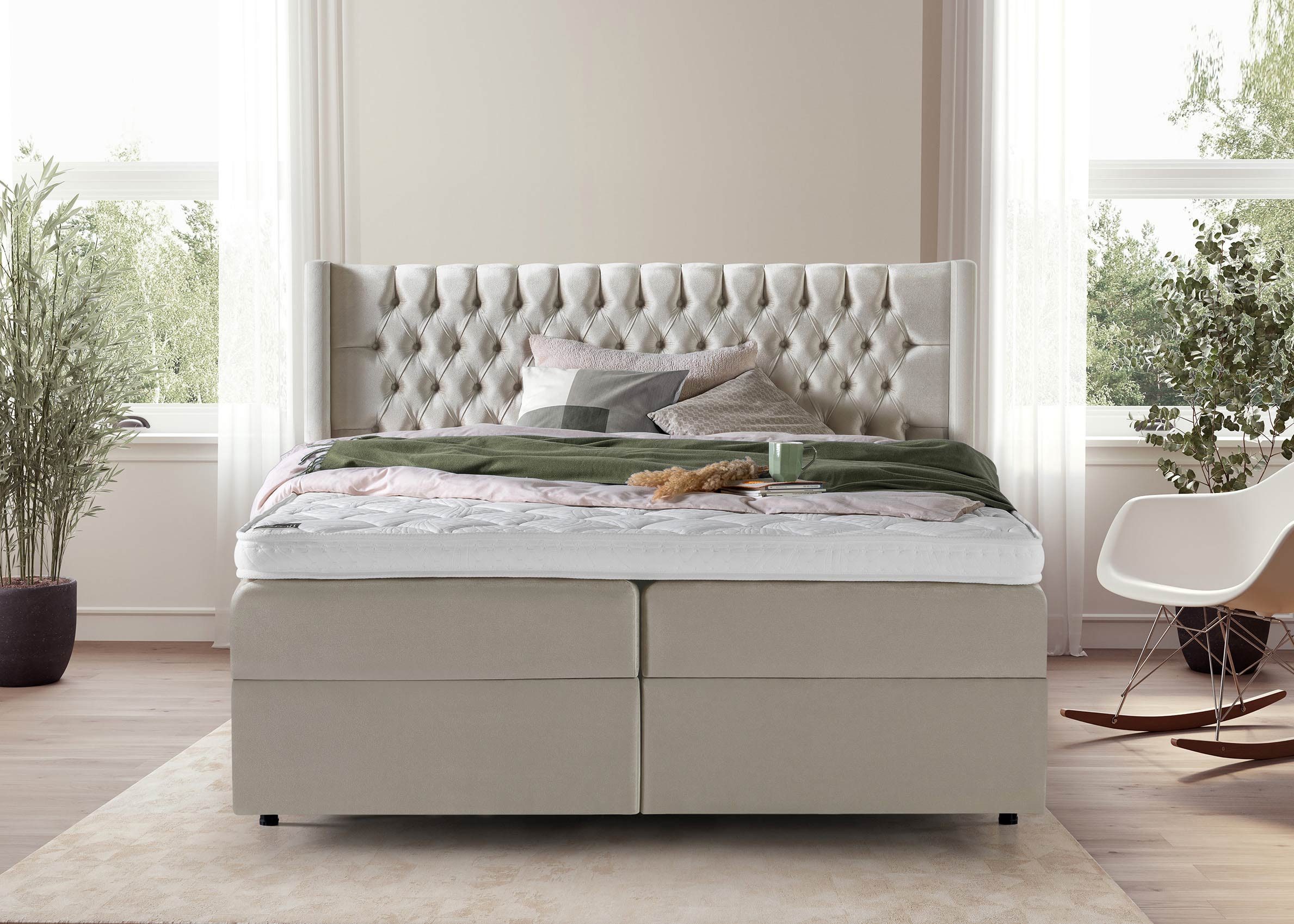 BettCo Stauraumbett Boxspringbett mit Bettkasten Florida günstig online kaufen