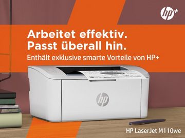 HP LaserJetM110we, Schwarzweiß, Wireless Laserdrucker, (Bluetooth, LAN (Ethernet), WLAN (Wi-Fi), HP+ Instant Ink kompatibel)