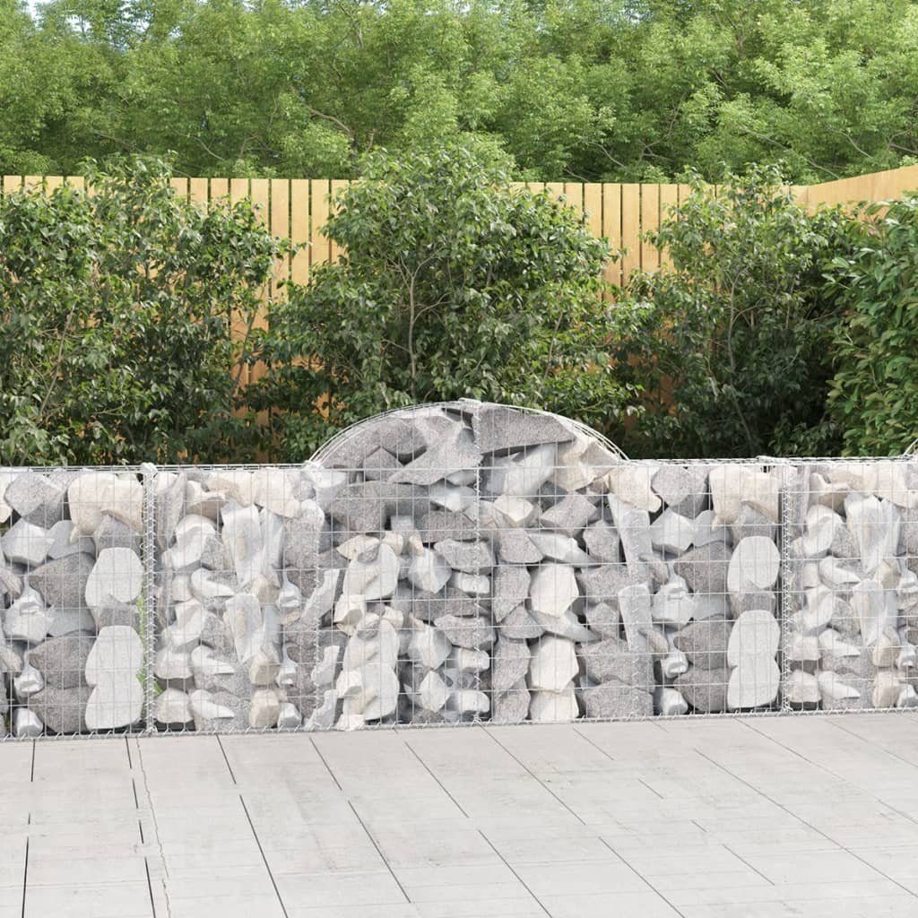 vidaXL Blumentopf Gabionen mit Hochbogen 40 Stk. 200x30x80/100cm Verzinktes Eisen (40 St)