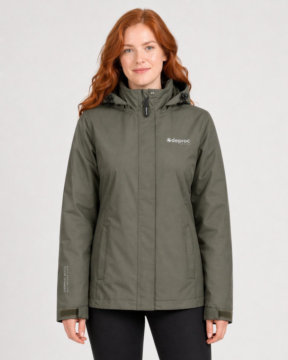 DEPROC Active Outdoorjacke LAVAL WOMEN Funktionsjacke, Wanderjacke, Regenjacke abnehmbare Kapuze