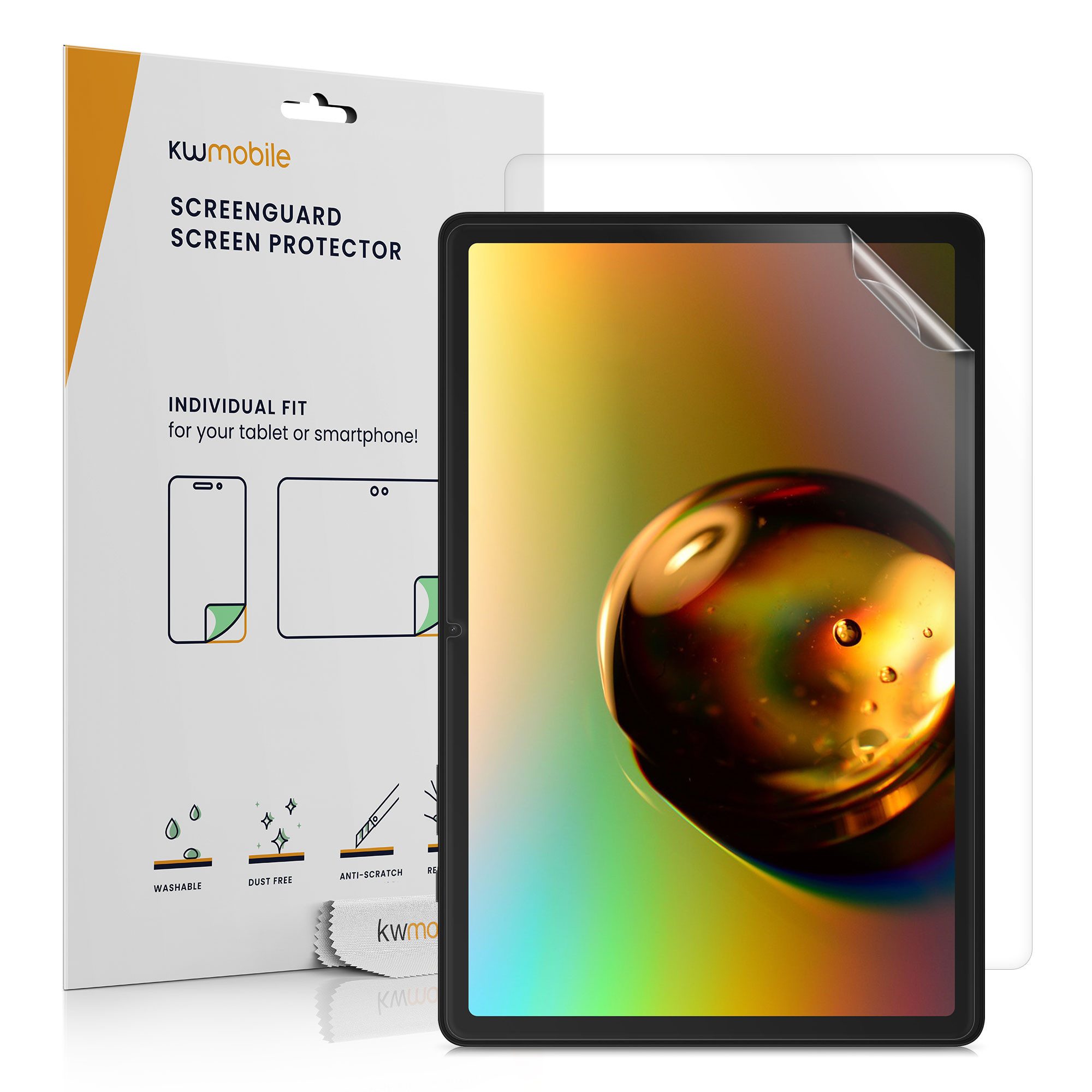 kwmobile Displayschutzfolie 2x Folie für Samsung Galaxy Tab A9+, 2 Stück, Full Screen Tablet Schutzfolie entspiegelt