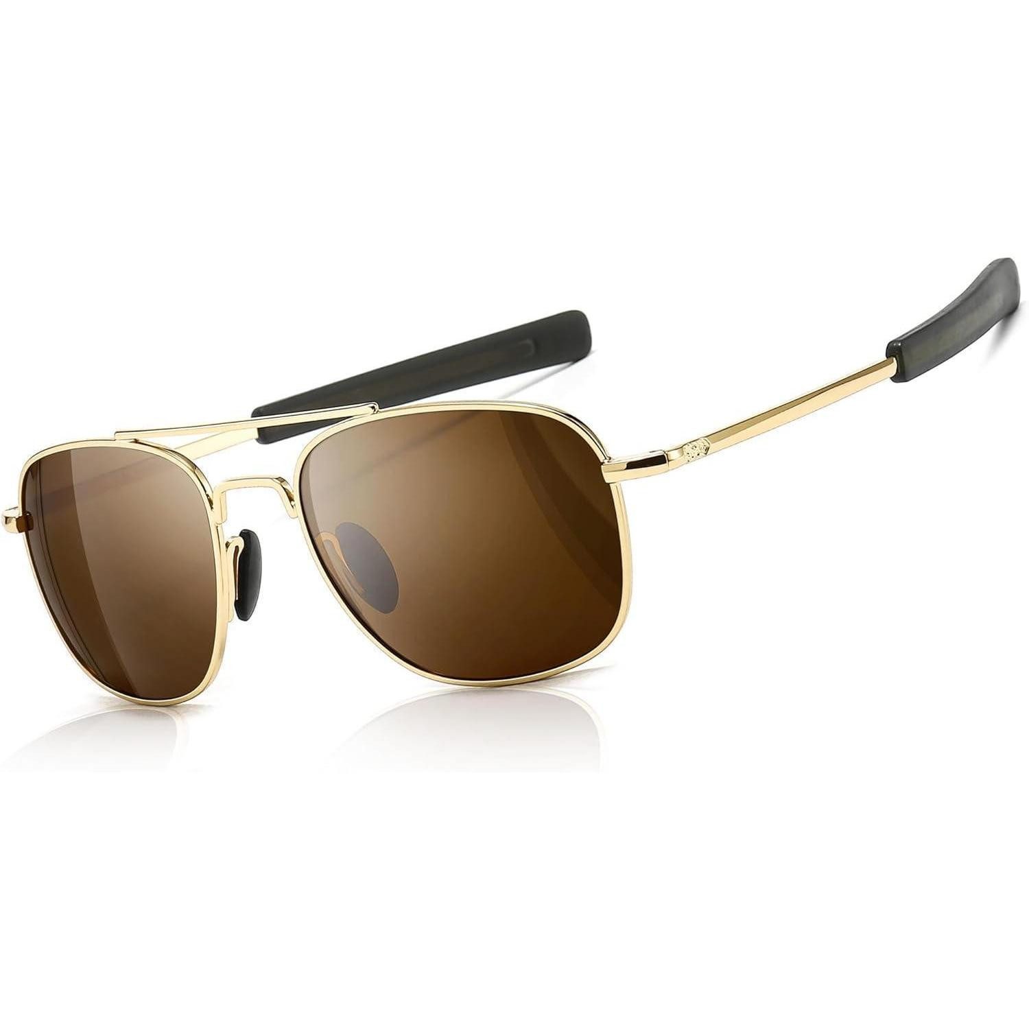 LuxusKollektion Pilotenbrille Sonnenbrille Herren Polarisierte Pilot Gold Rahmen Braun Linse (1-St)