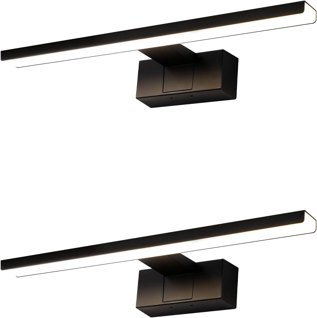ZMH LED Spiegelleuchte Badezimmer Schwarz 30/40/60CM günstig online kaufen