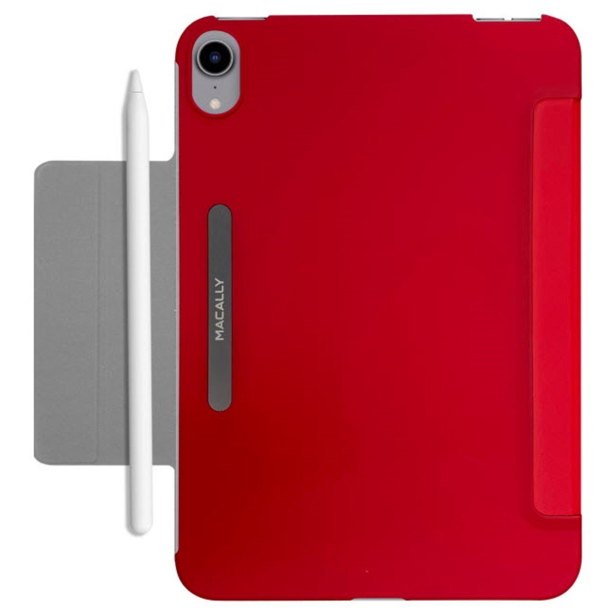 Macally Tablet-Hülle Smart Case Tasche Book-Stand Cover Hülle Rot, Standfunktion Magnet-Verschluss für Apple iPad mini 7 2024 6 2021 8,3"