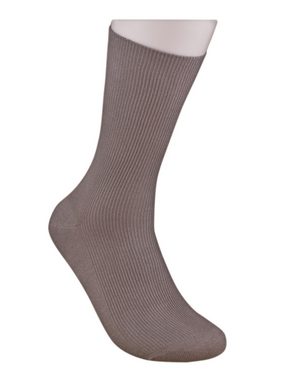 Die Sockenbude Basicsocken BASIC - Herrensocken (Bund, 5-Paar, braun blau schwarz) Diabetikersocken ohne Gummi 100% Baumwolle