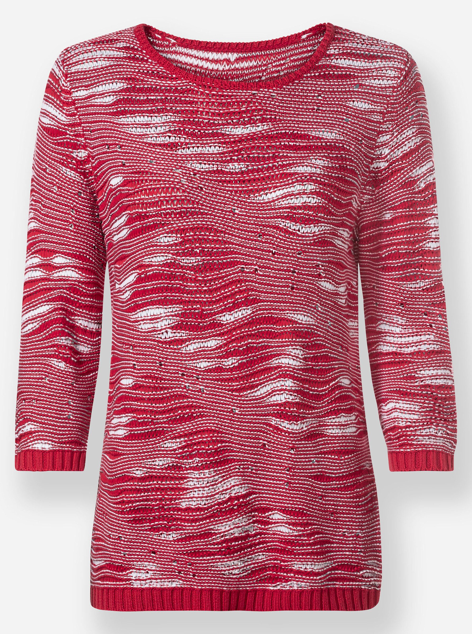 Strickpullover Pullover 3/4-Arm Ajour