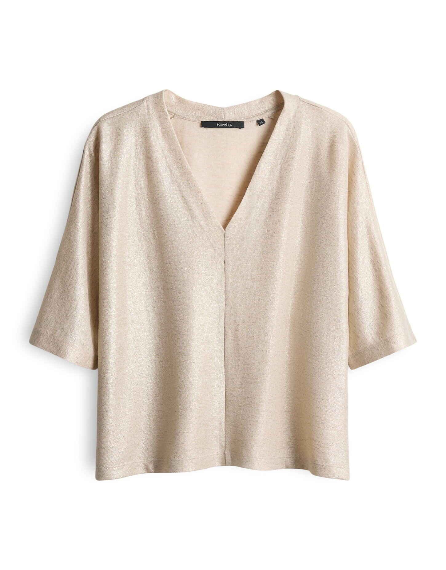 someday 3/4-Arm-Shirt KELORA Loose mit metallischem Schimmer günstig online kaufen