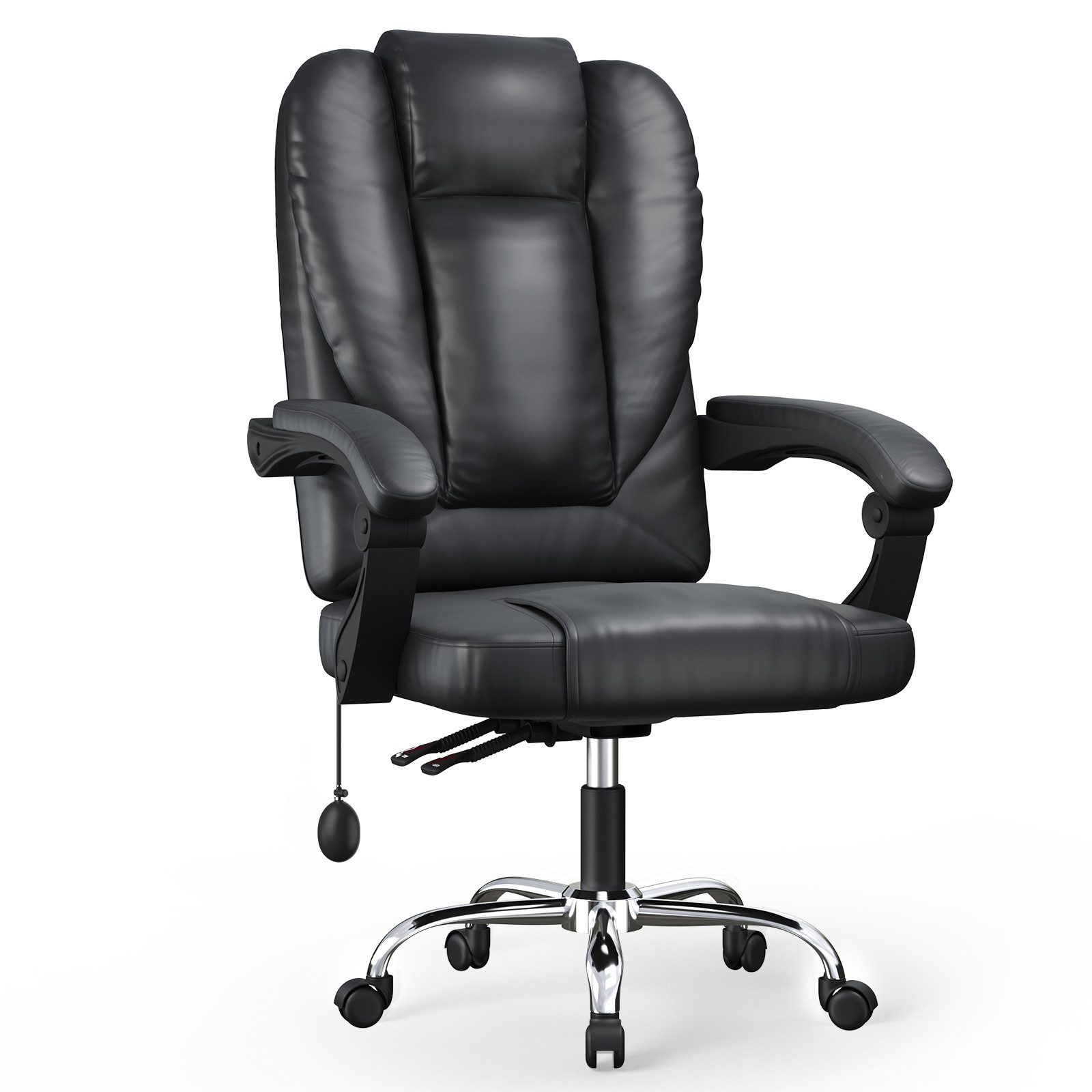ZAISZE Chefsessel Chefsessel Bürostuhl, Bürostuhl Ergonomischer, Chefsessel Drehstuhl (Packung), Drehsessel mit verstellbare Lendenkissen, Kopfkissen und Armlehnen