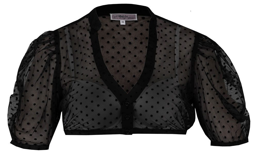 MarJo Dirndlbluse Dirndlbluse Zeitlarn schwarz