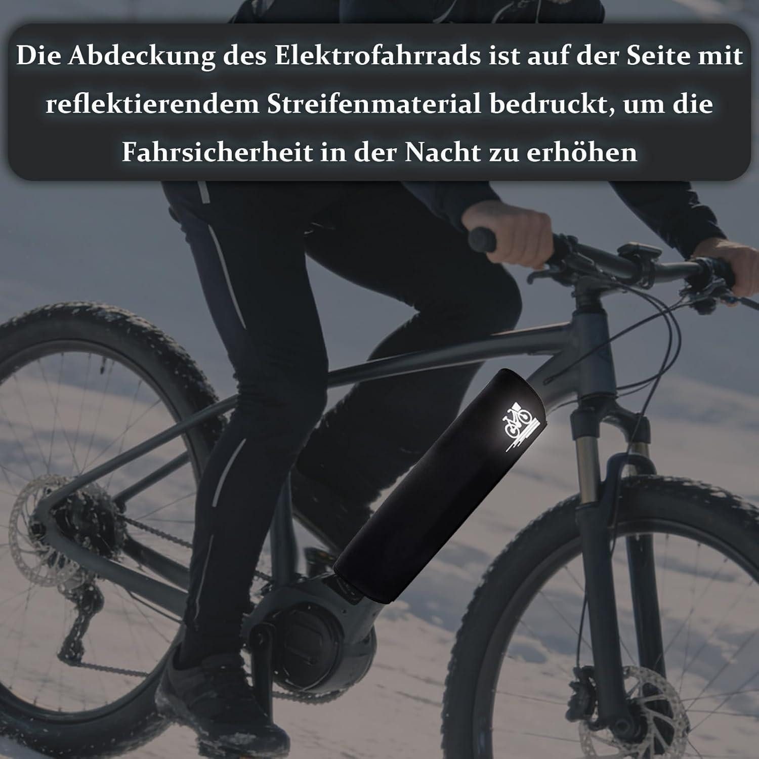 LuxusKollektion Akku-Schutzhülle Akku Schutzhülle Ebike Wasserdicht Schmutz 28-34 cm Schwarz#2