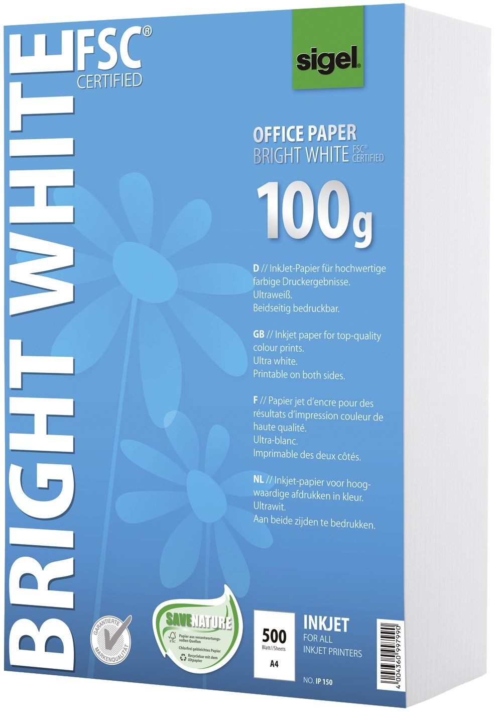 Sigel Handgelenkstütze sigel Inkjet-Papier "Bright White", DIN A4, 100 g/qm
