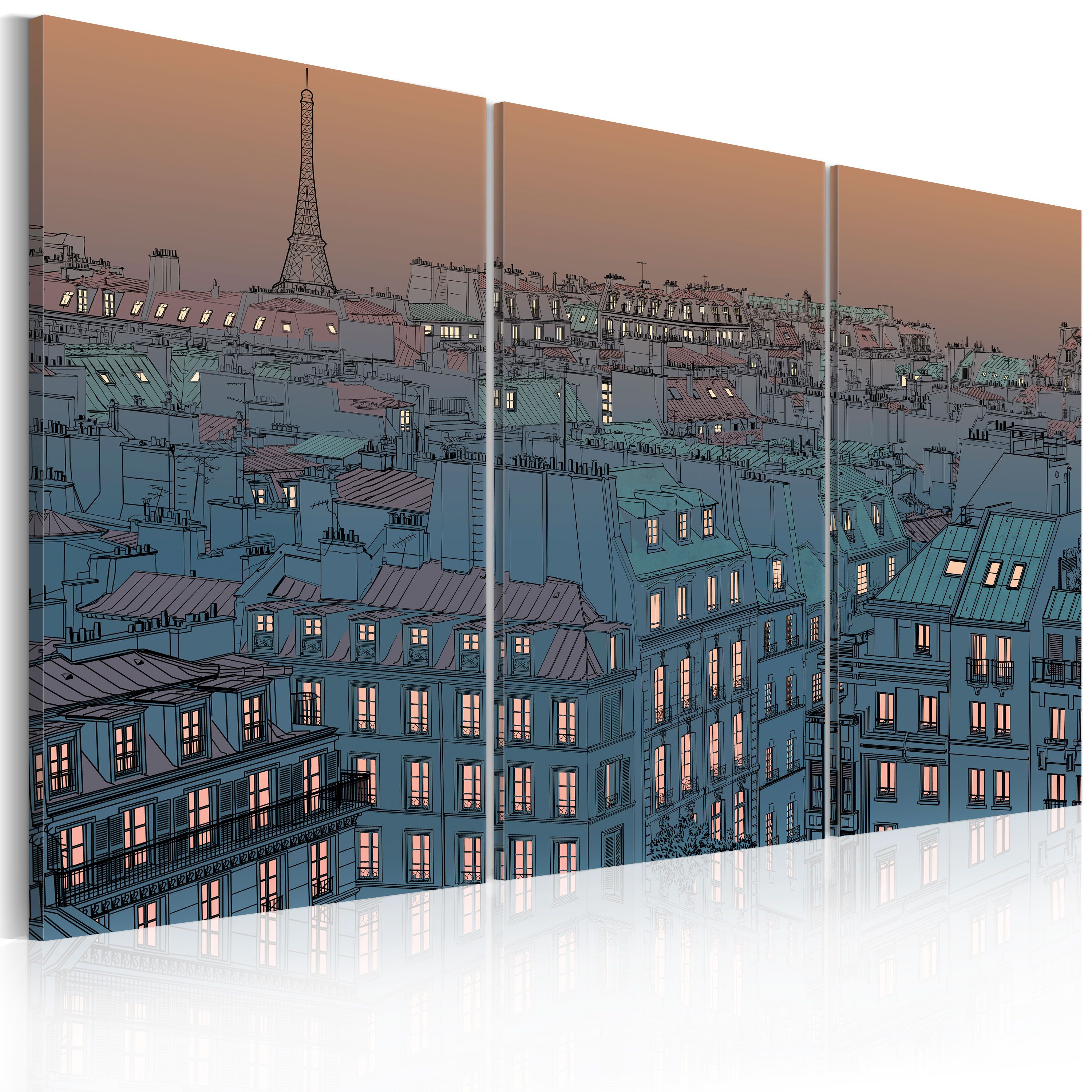 Artgeist Wandbild Paris - die Stadt geht zur Ruh
