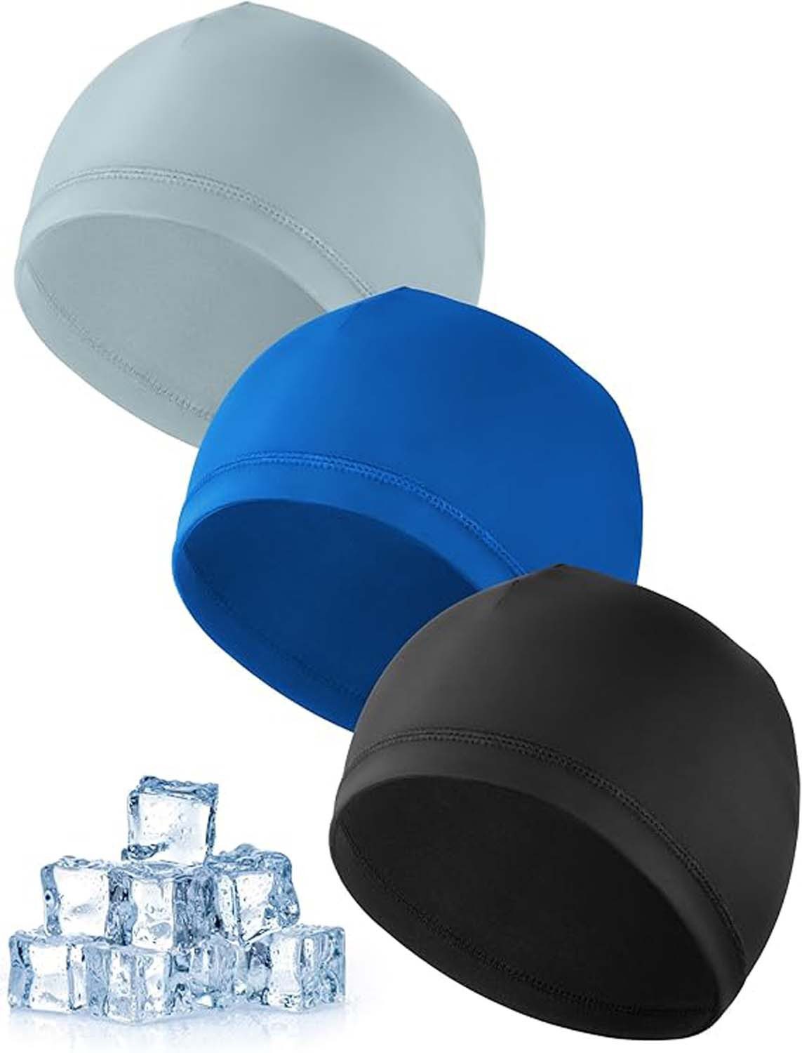 Zaewry Strickmütze 3 Stück Cooling Fahrradmütze Unter Helm, Atmungsaktiver