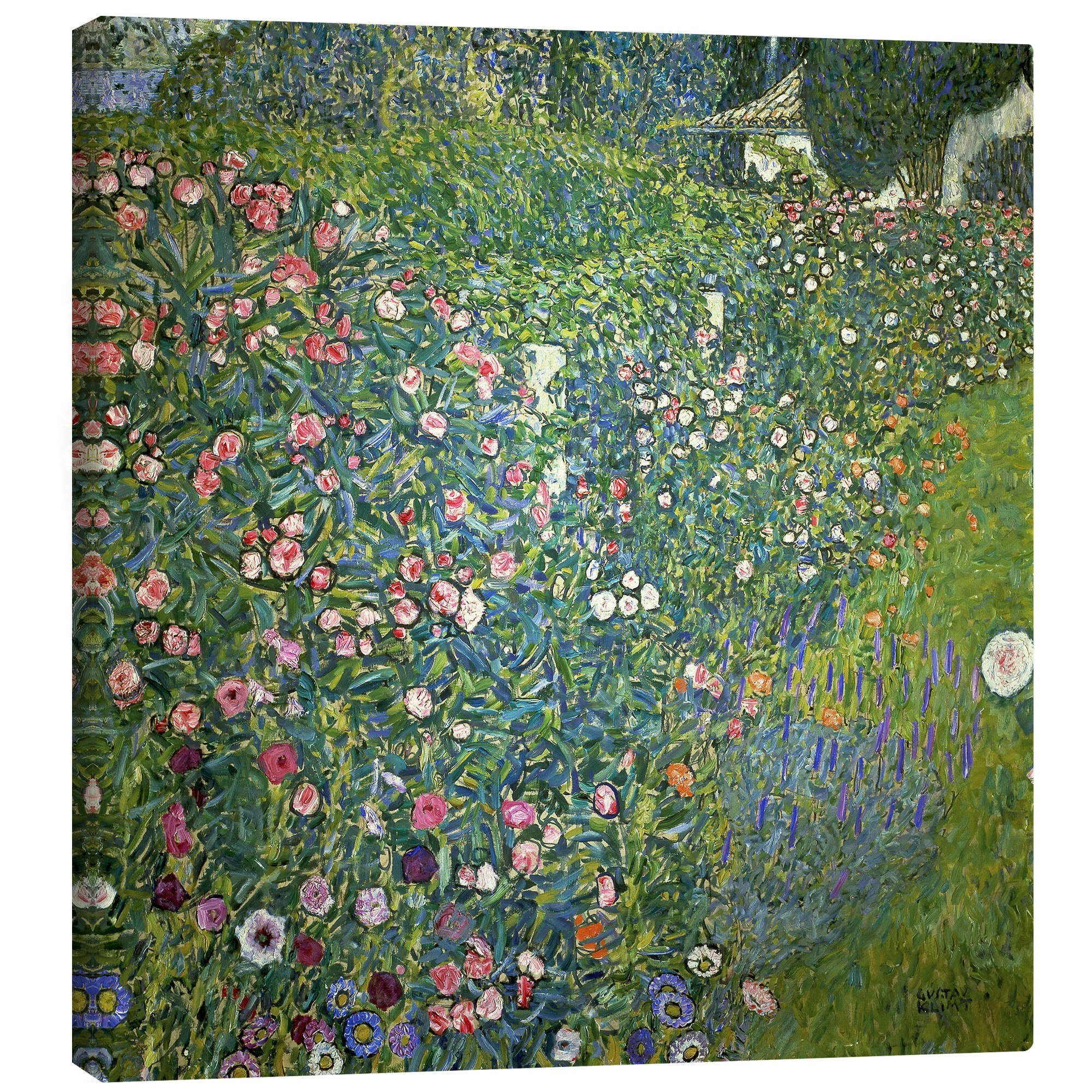 Posterlounge Leinwandbild Gustav Klimt, Italienische Gartenlandschaft, Wohnzimmer Malerei